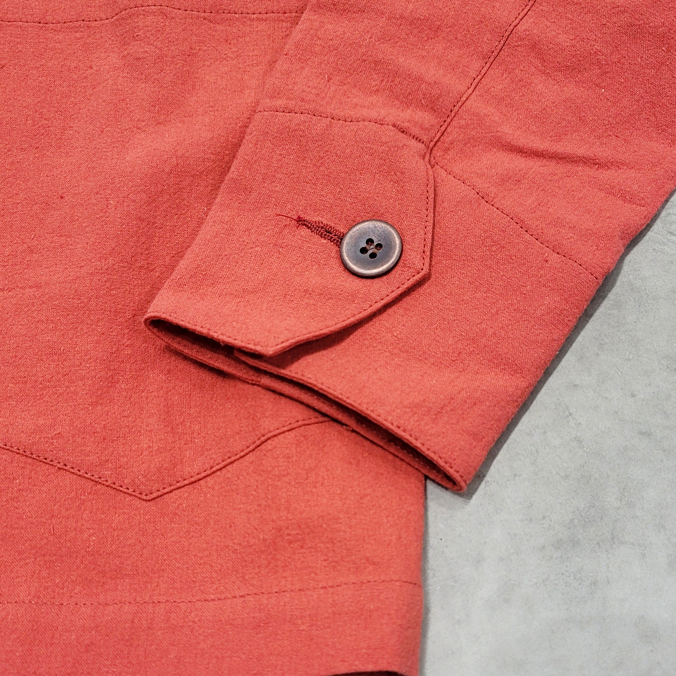 VOO-1222_Soft Red | LINEN 2B JKT | Color:Soft Red【VOO_ヴォー】【入荷予定アイテム・入荷連絡可能】