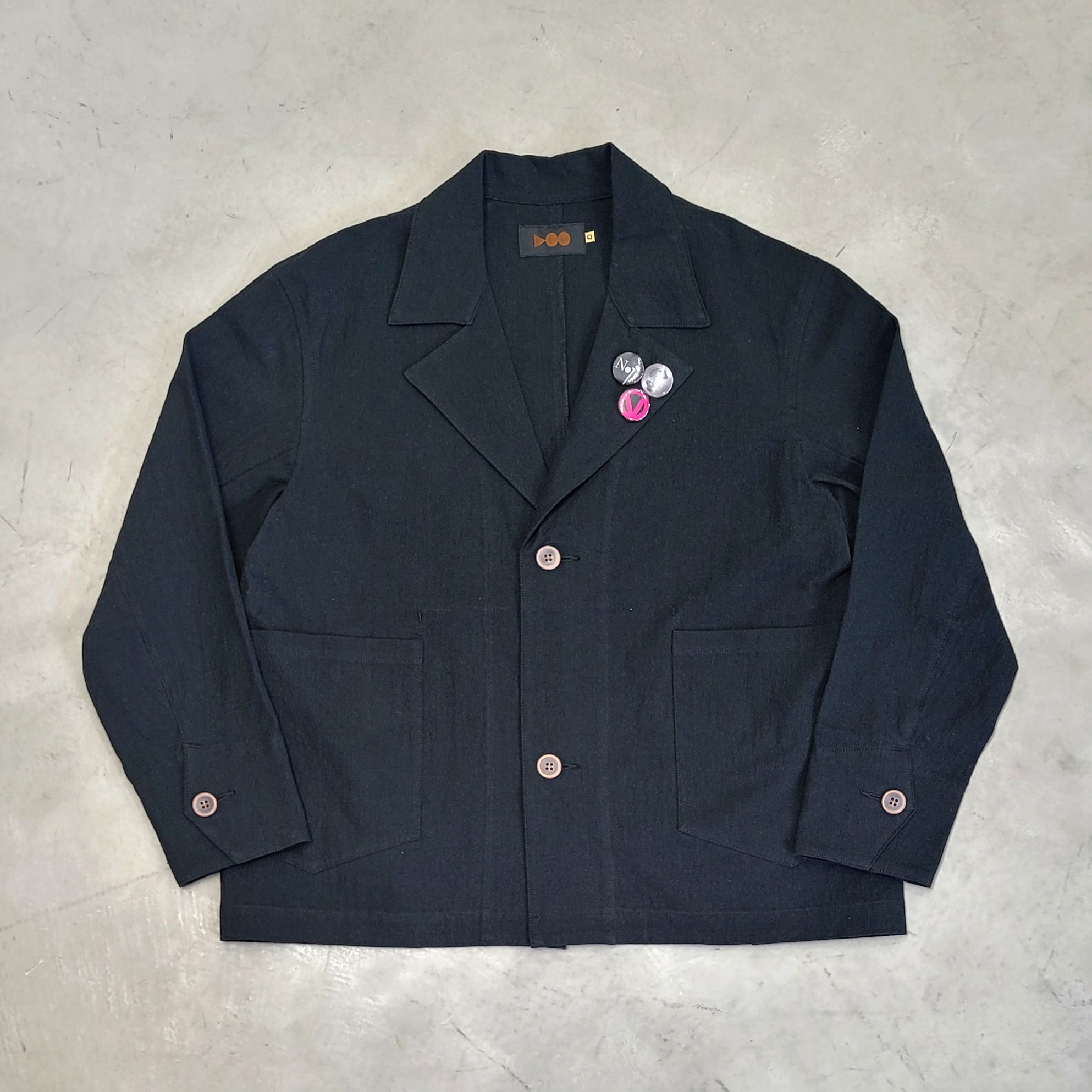 VOO-1222_Black | LINEN 2B JKT | Color:Black【VOO_ヴォー】【入荷予定アイテム・入荷連絡可能】