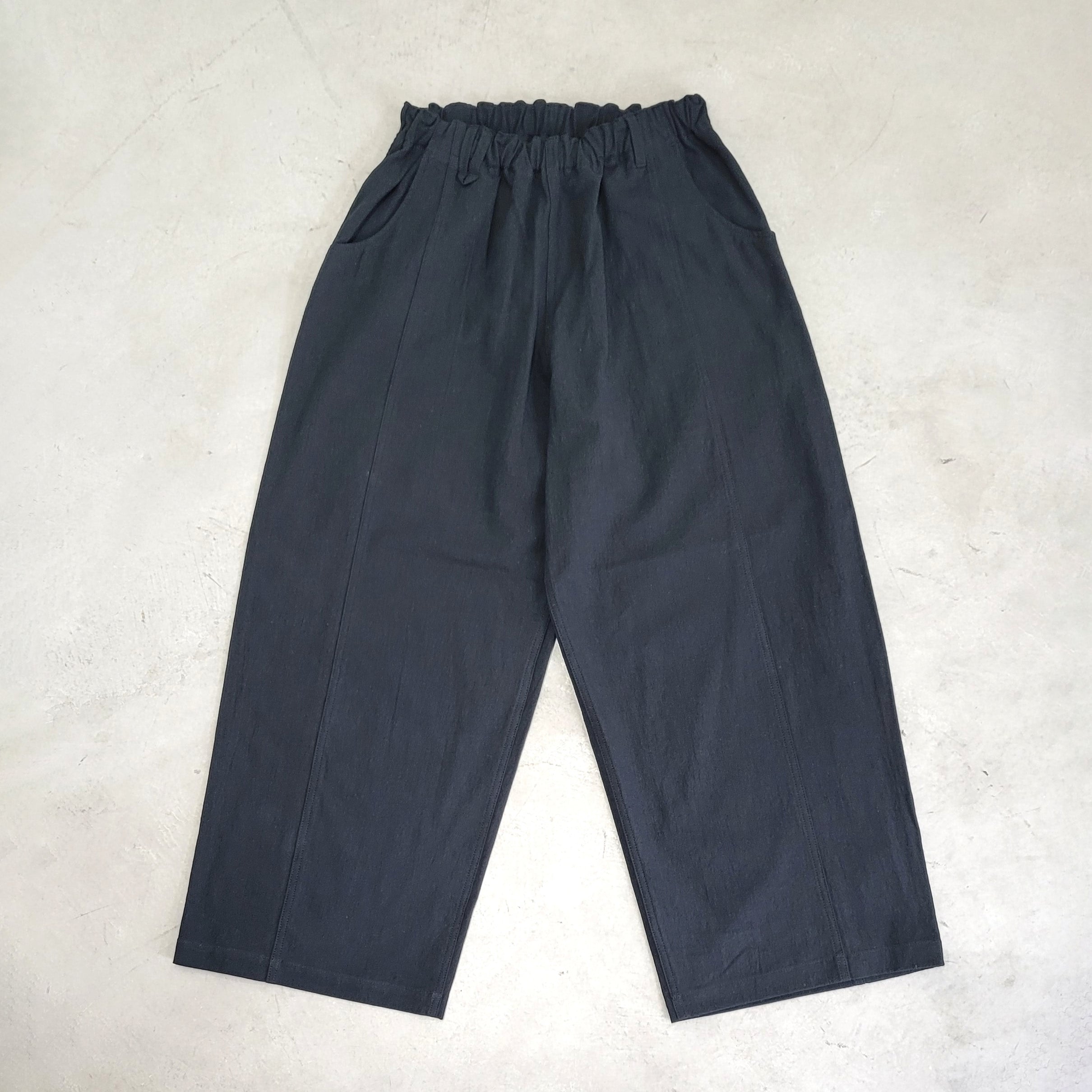 VOO-1223_Black | LINEN BALLOON EZ | Color:Black【VOO_ヴォー】【入荷予定アイテム・入荷連絡可能】