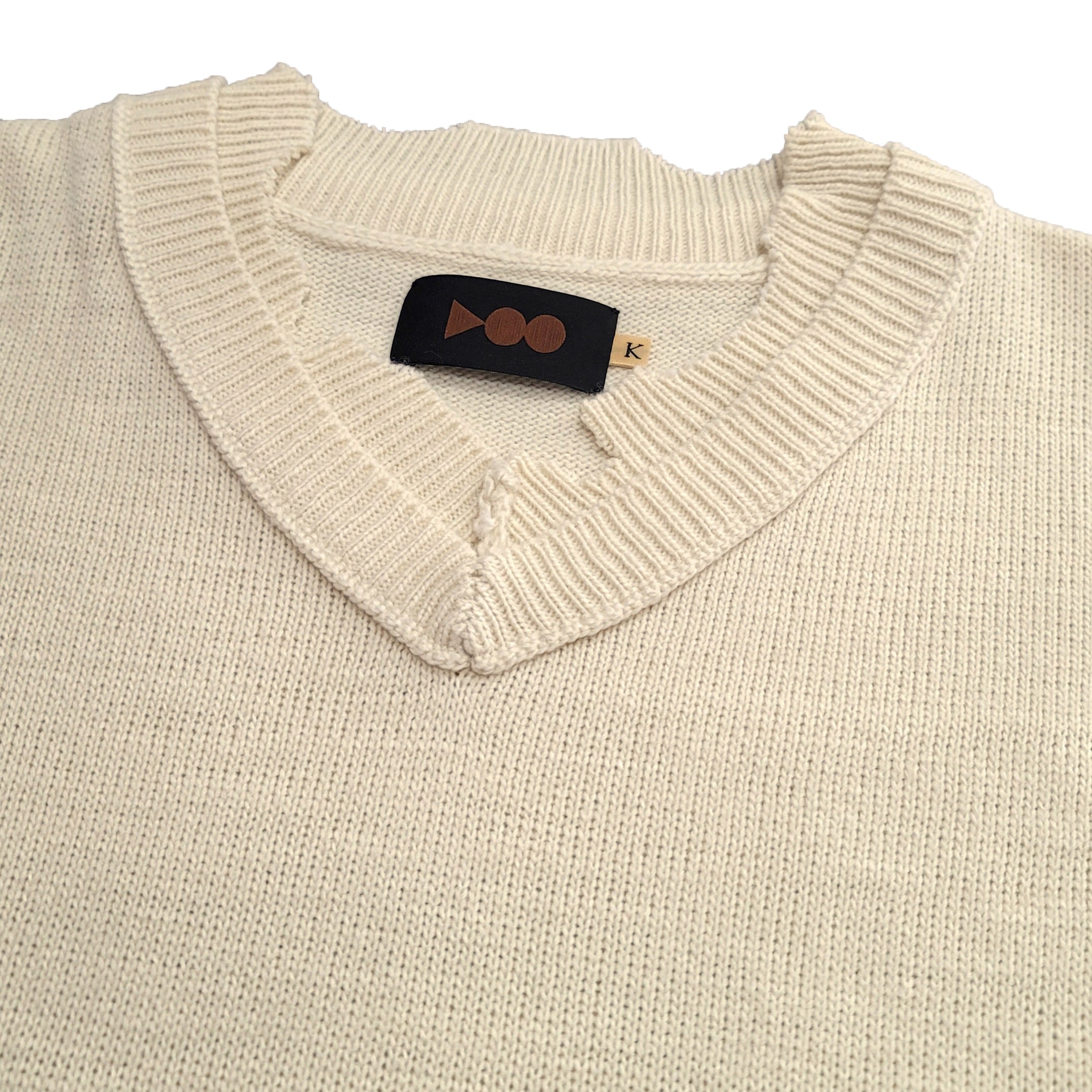 TRICKY V DAMAGED KNIT | Color_Milk | No_voo-1240_milk【VOO_ヴォー】【入荷予定アイテム・入荷連絡可能】