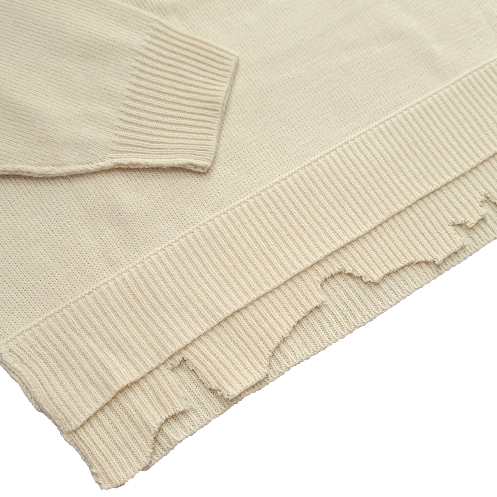 TRICKY V DAMAGED KNIT | Color_Milk | No_voo-1240_milk【VOO_ヴォー】【入荷予定アイテム・入荷連絡可能】