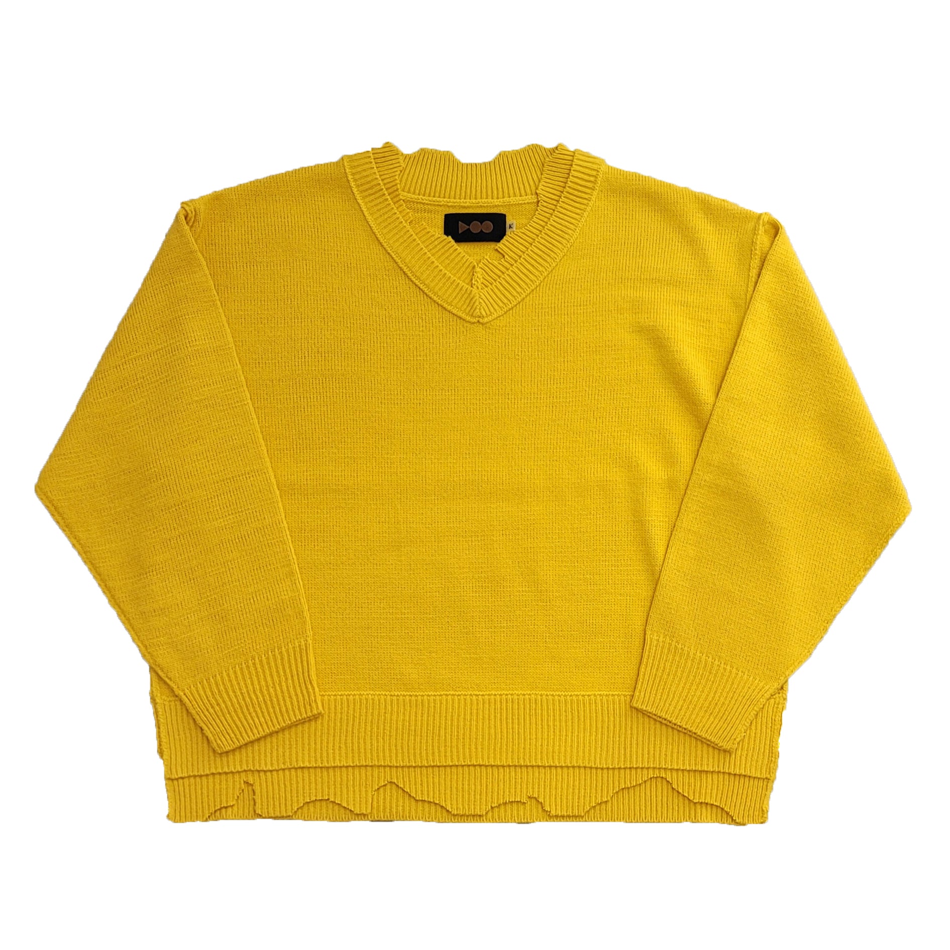 TRICKY V DAMAGED KNIT | Color_Yellow | No_voo-1240_yellow【VOO_ヴォー】【入荷予定アイテム・入荷連絡可能】
