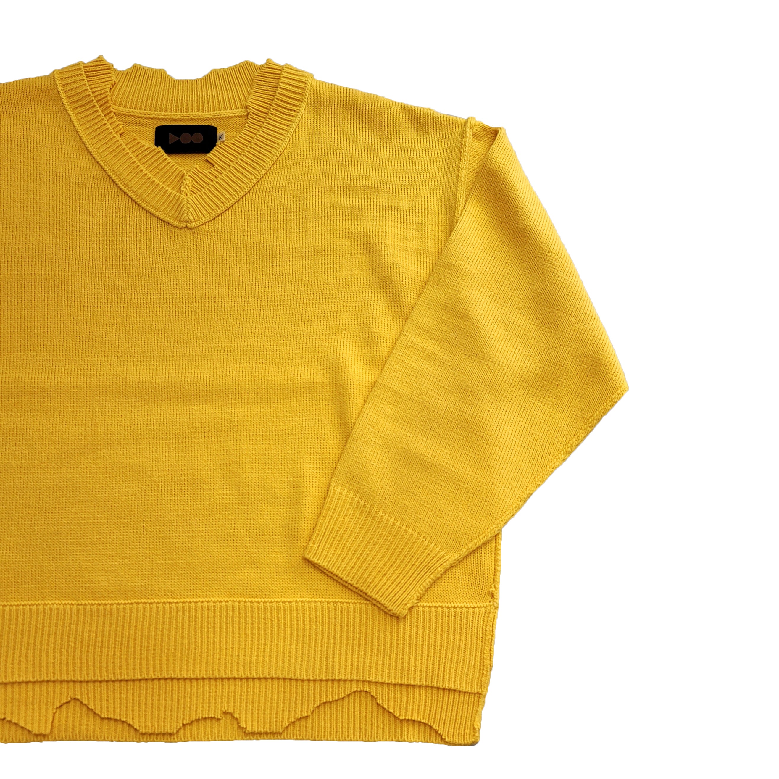 TRICKY V DAMAGED KNIT | Color_Yellow | No_voo-1240_yellow【VOO_ヴォー】【入荷予定アイテム・入荷連絡可能】