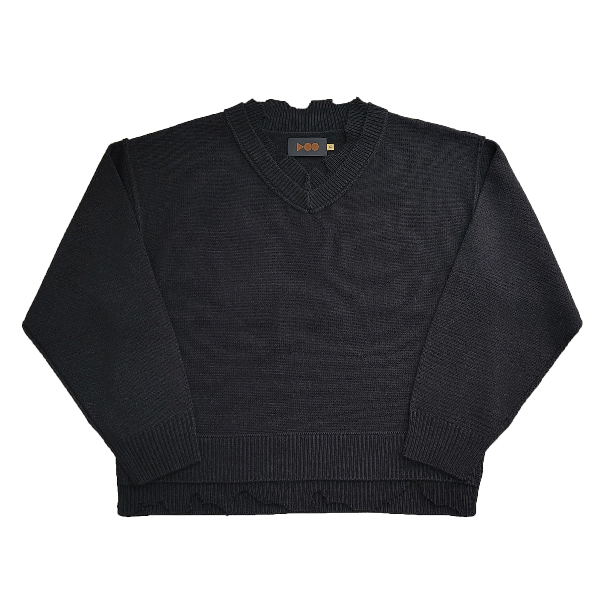 TRICKY V DAMAGED KNIT | Color_Black | No_voo-1240_black【VOO_ヴォー】【入荷予定アイテム・入荷連絡可能】
