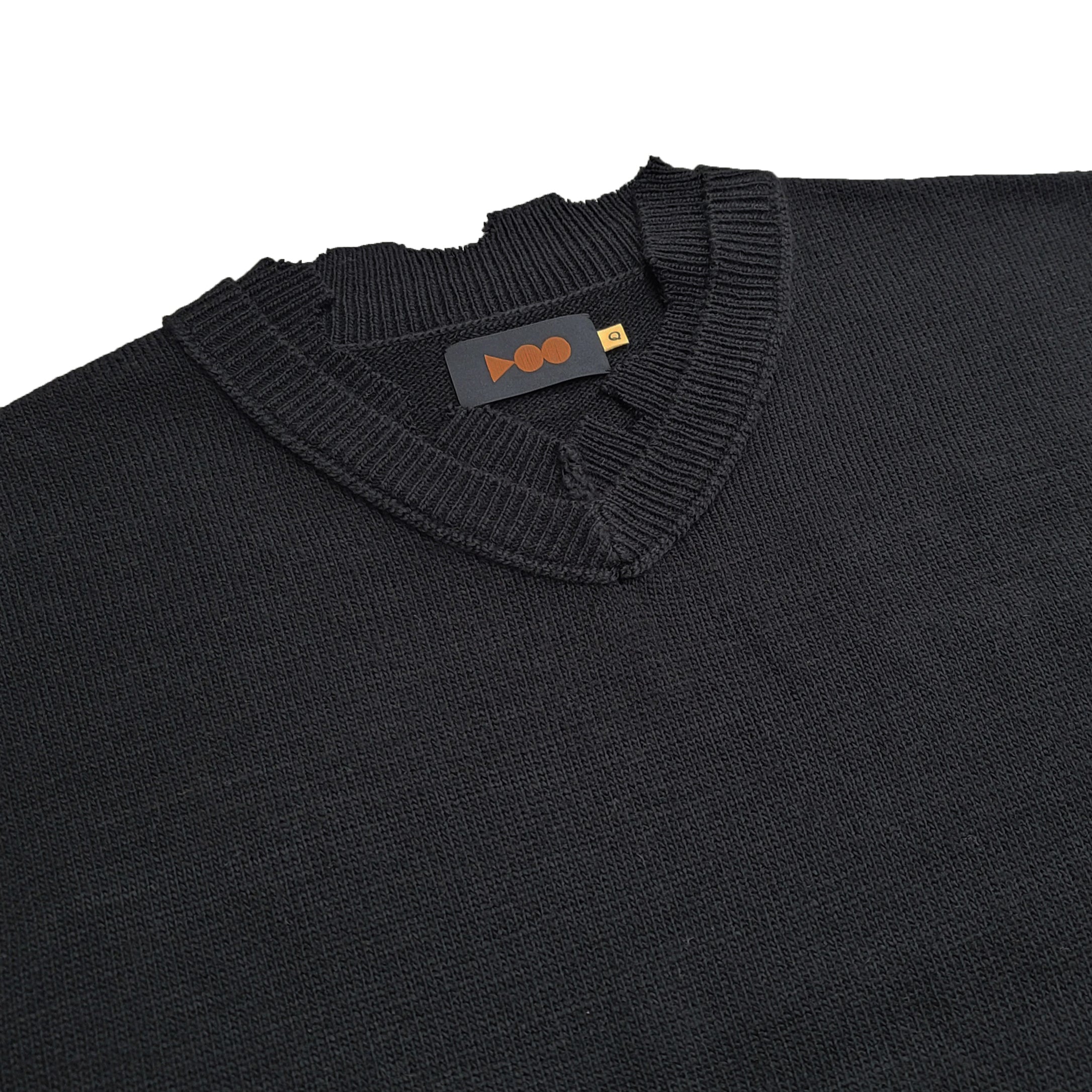 TRICKY V DAMAGED KNIT | Color_Black | No_voo-1240_black【VOO_ヴォー】【入荷予定アイテム・入荷連絡可能】