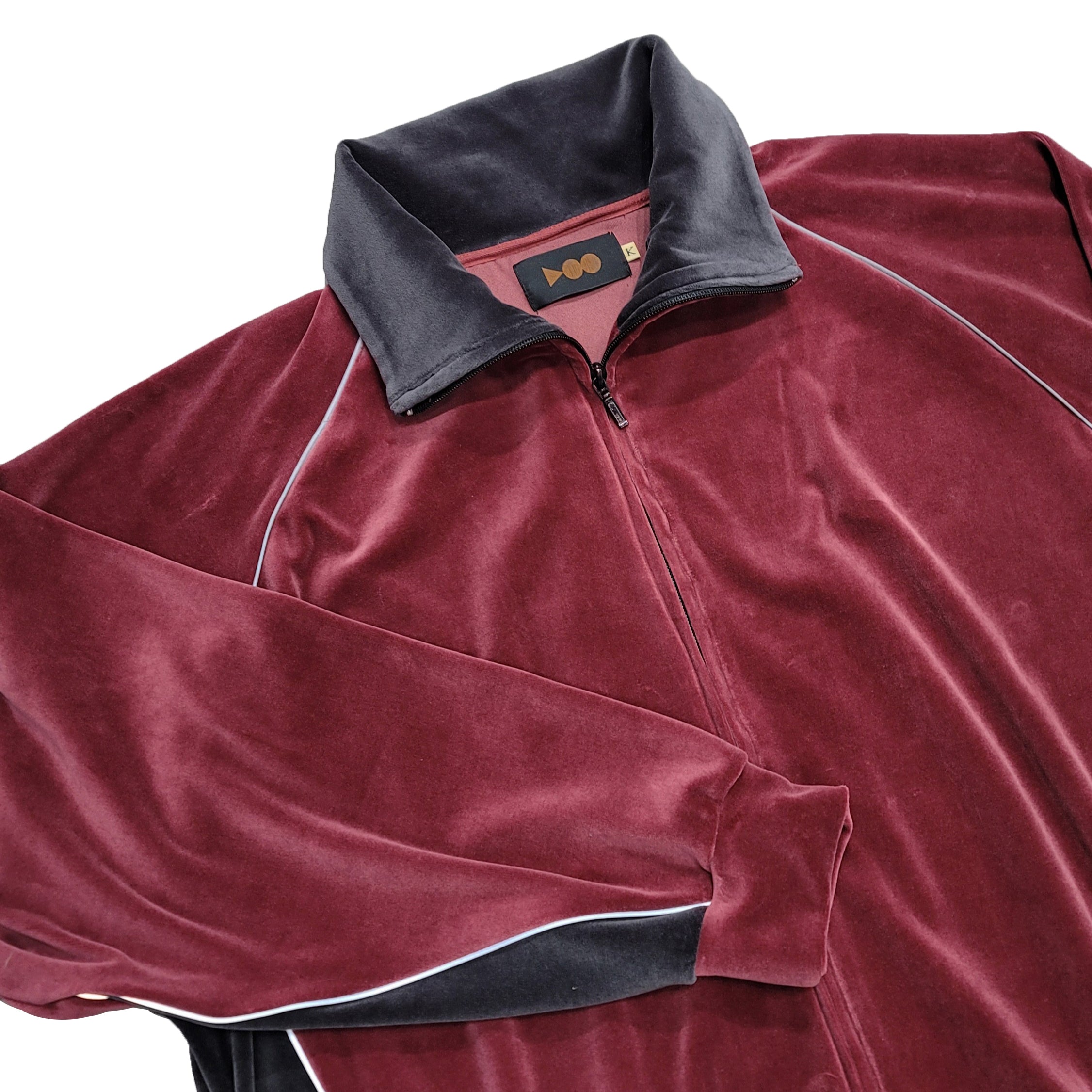 VELOUR TRACK JACKET | Color_Wine | No_voo-1242_wine【VOO_ヴォー】【入荷予定アイテム・入荷連絡可能】