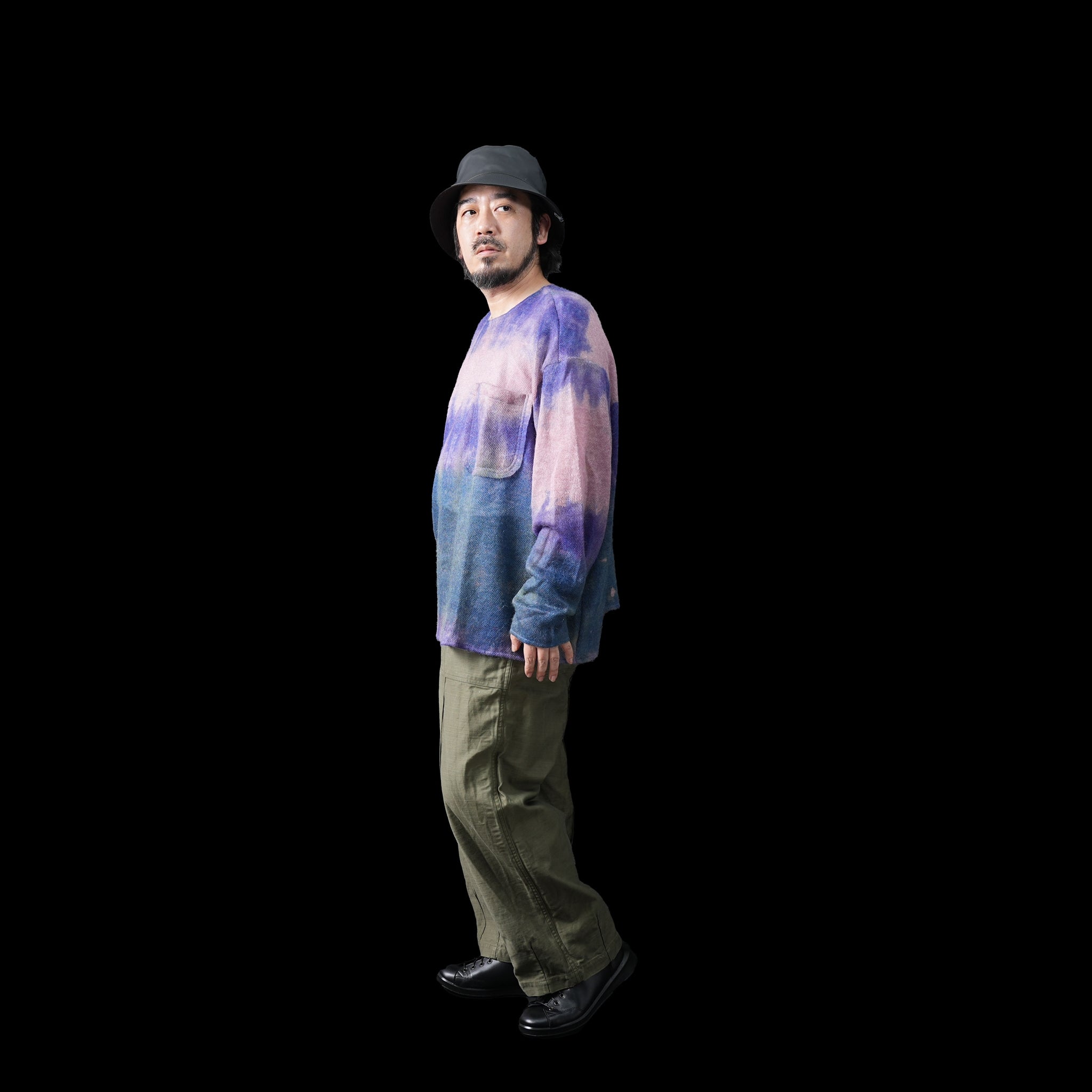No:#pw23kt02b | Name:type p wool knit sweater | Color:Purple【PLATEAU  STUDIO_プラトー スタジオ】