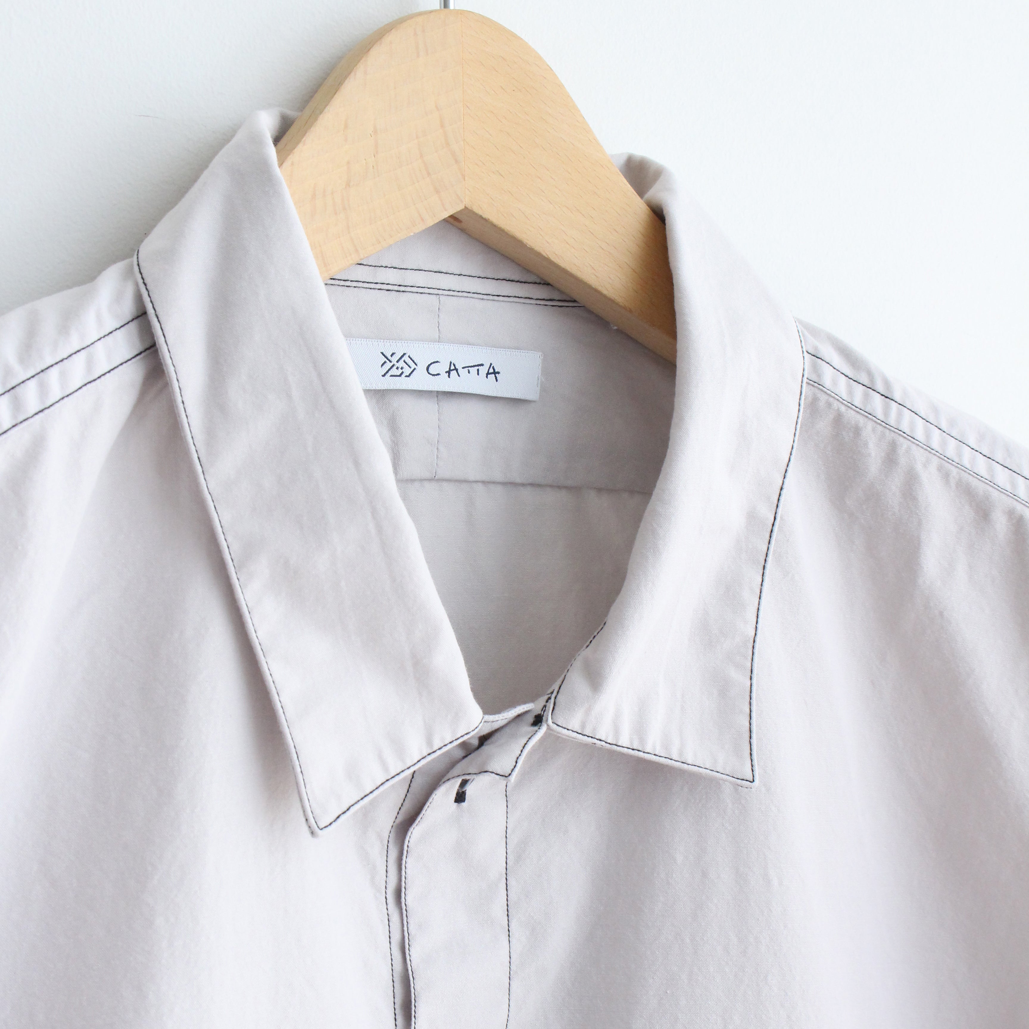 WP-02_Gray | W POCKET SHIRT-NATURAL WASHER  | Color:Gray【CATTA SHIRTS_カッタ シャツ】【入荷予定アイテム・入荷連絡可能】