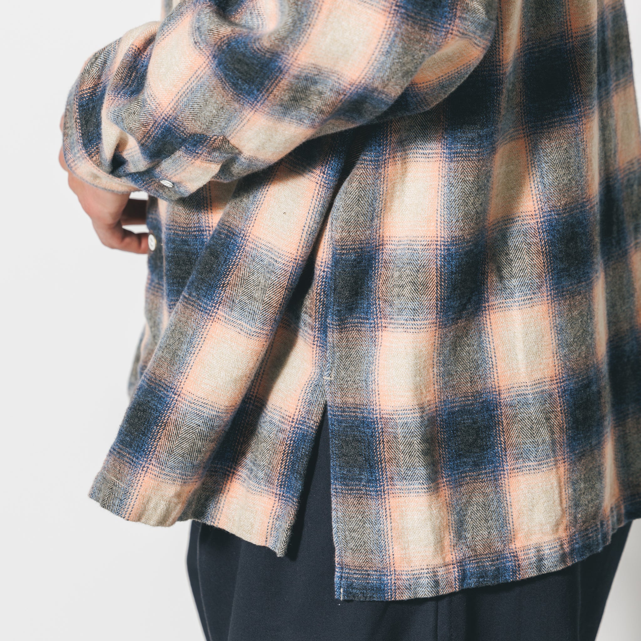 W POCKET SHIRT-OMBRE CHECK | Color_Pink | No_wp-03_pink【CATTA_カッタ】【入荷予定アイテム・入荷連絡可能】