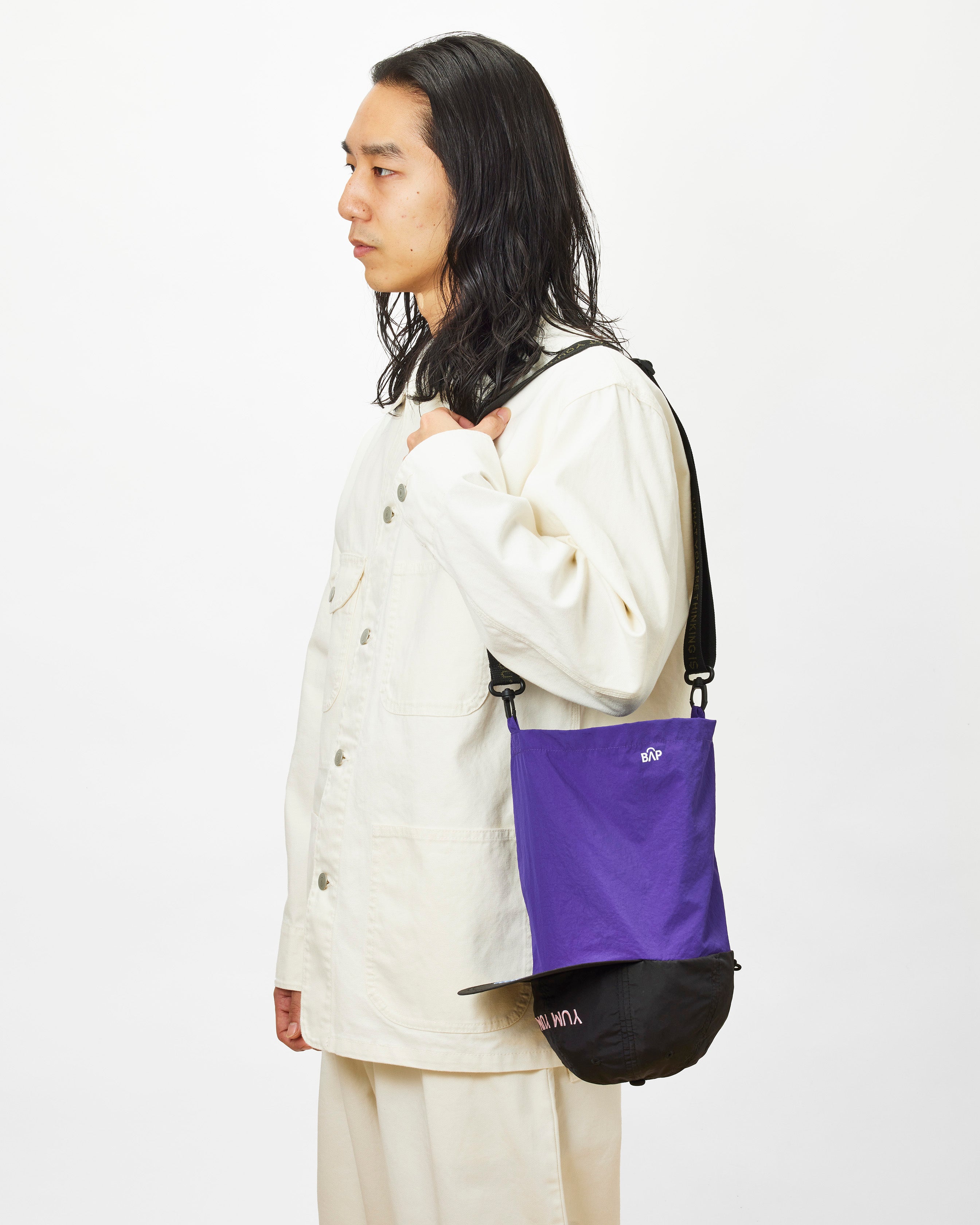 BAP / YUM YUM Wordface BagCap / Color_Black - Bag : Purple