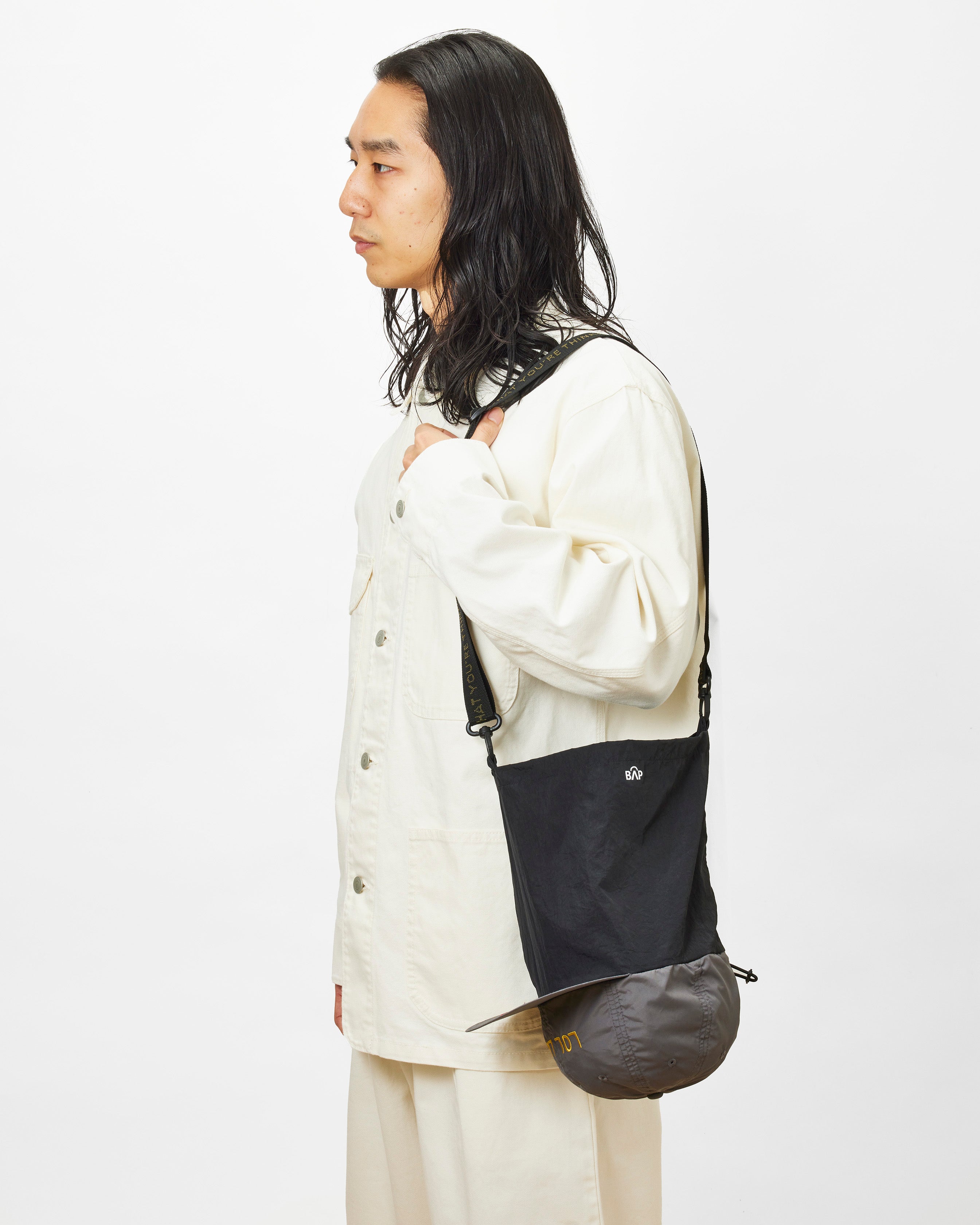 BAP / LOL LOL Wordface BagCap / Color_Gray - Bag : Black