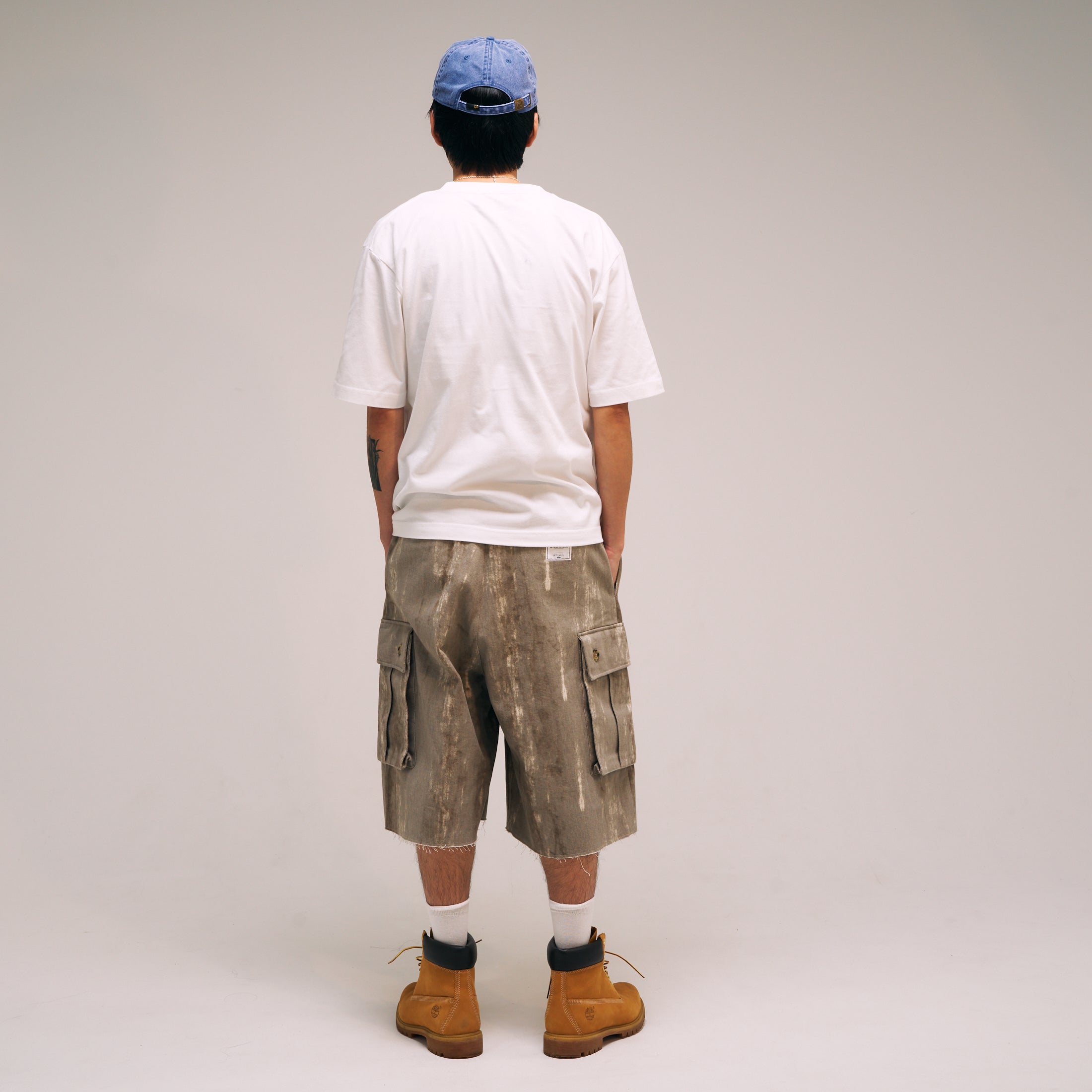 efmm-04_Gray Mix | Twill Wide Cargo Short Pants | Color:Gray Mix【EFFECTEN_エフェクテン】【入荷予定アイテム・入荷連絡可能】