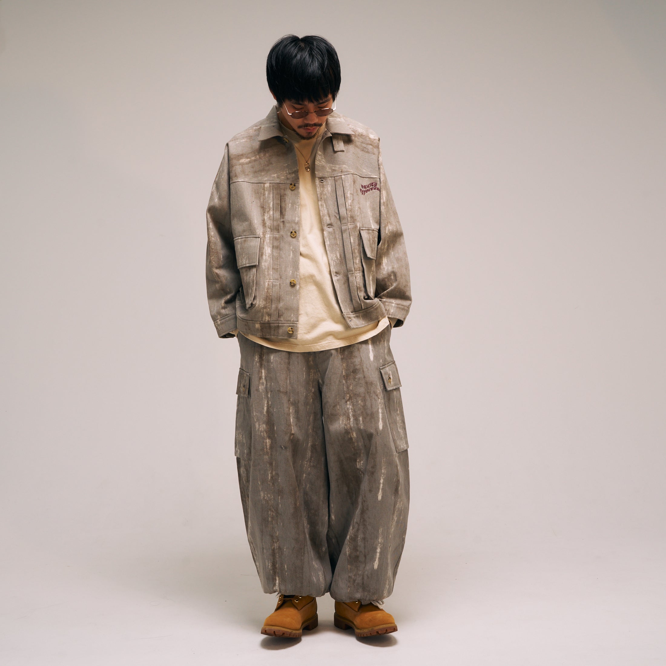 efmm-02_Gray Mix | Twill Hunting Jacket | Color:Gray Mix【EFFECTEN_エフェクテン】【入荷予定アイテム・入荷連絡可能】