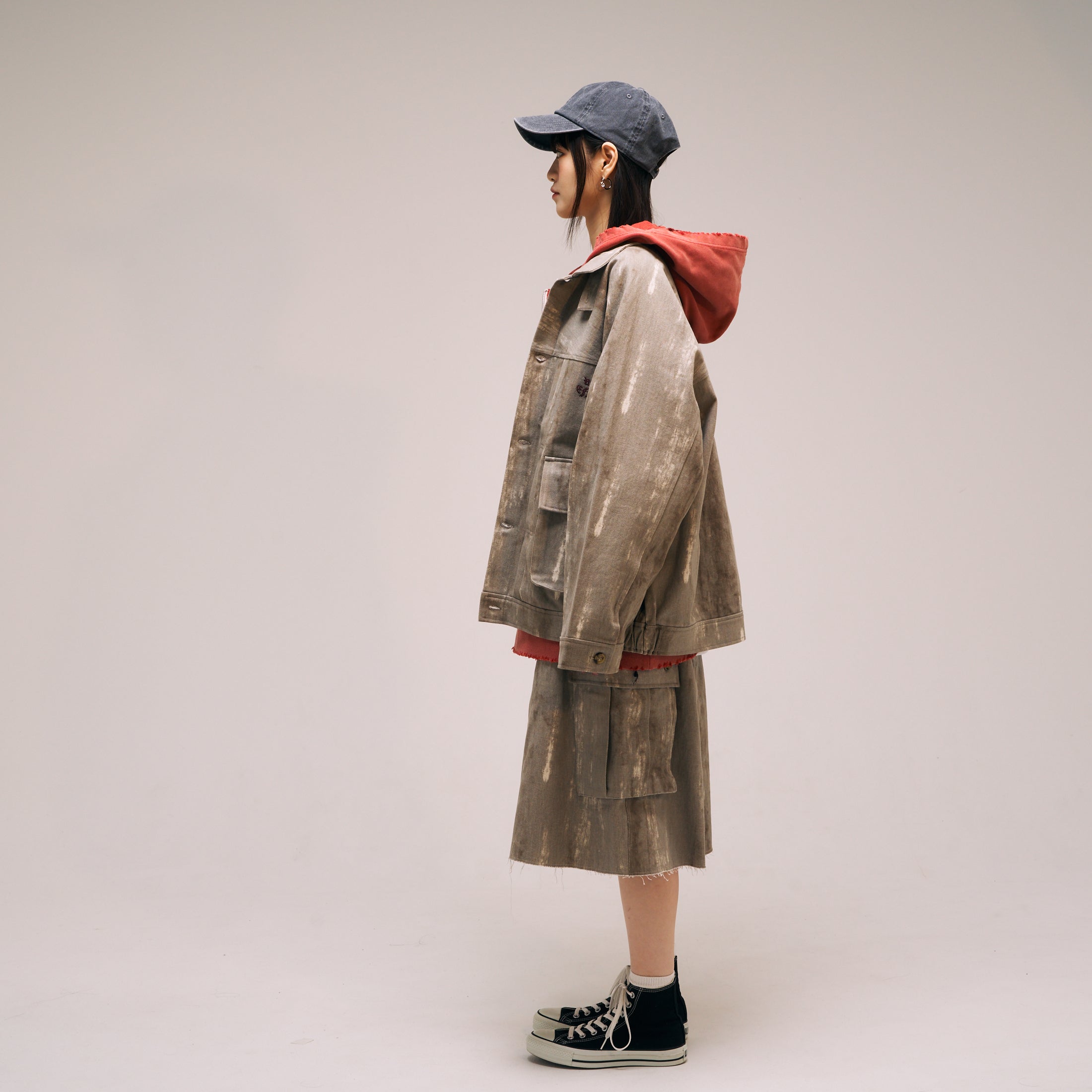 efmm-02_Gray Mix | Twill Hunting Jacket | Color:Gray Mix【EFFECTEN_エフェクテン】【入荷予定アイテム・入荷連絡可能】