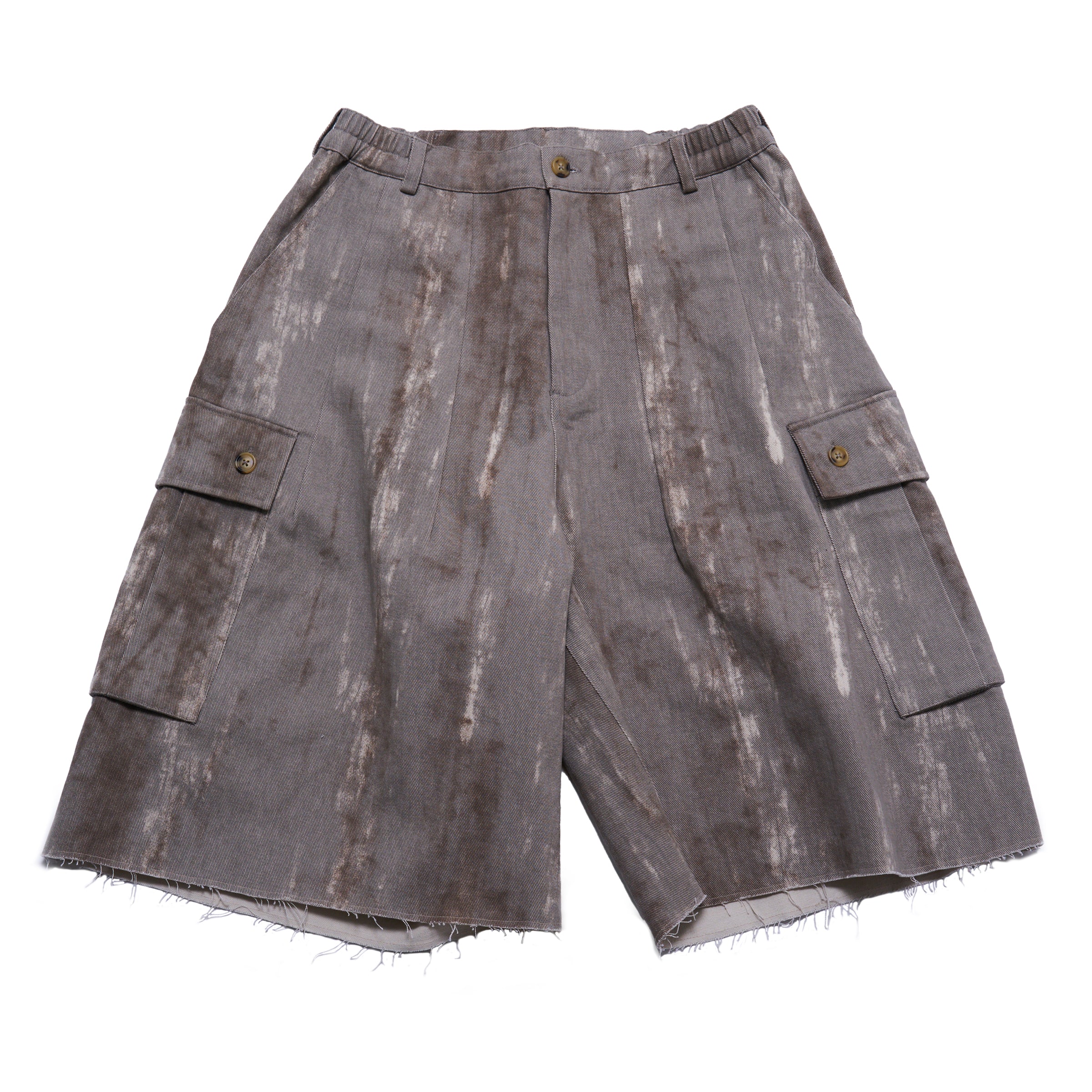 efmm-04_Gray Mix | Twill Wide Cargo Short Pants | Color:Gray Mix【EFFECTEN_エフェクテン】【入荷予定アイテム・入荷連絡可能】