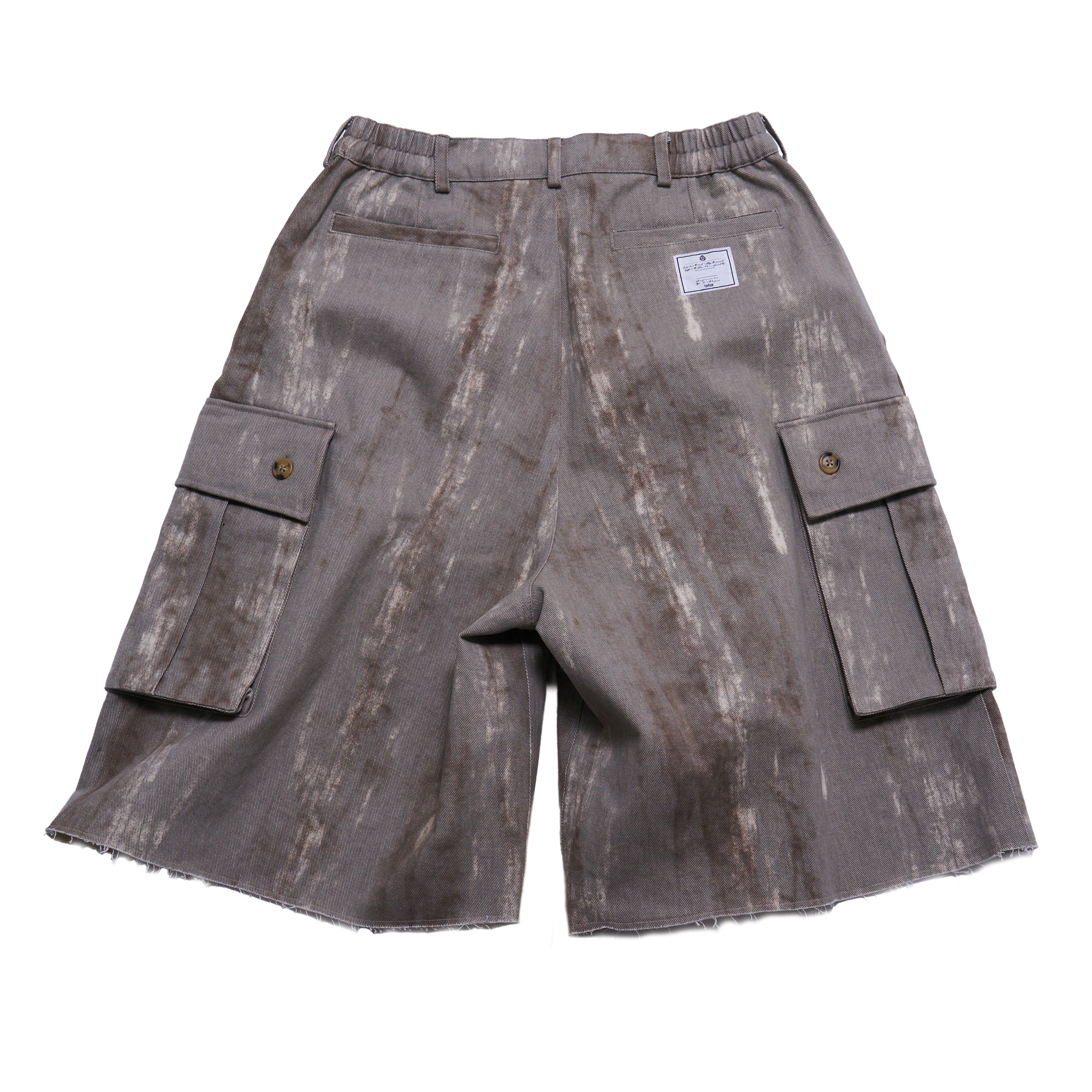 efmm-04_Gray Mix | Twill Wide Cargo Short Pants | Color:Gray Mix【EFFECTEN_エフェクテン】【入荷予定アイテム・入荷連絡可能】