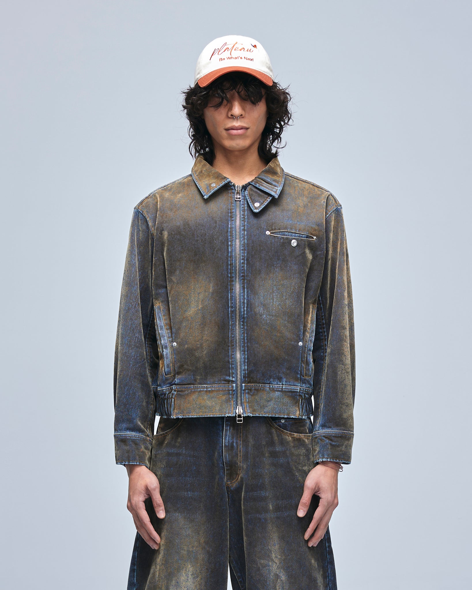 Tucked worker jacket | Color_Washed Velvet | No_pla25awj17-1_washed velvet【PLATEAU STUDIO_プラトー スタジオ】【入荷予定アイテム・入荷連絡可能】