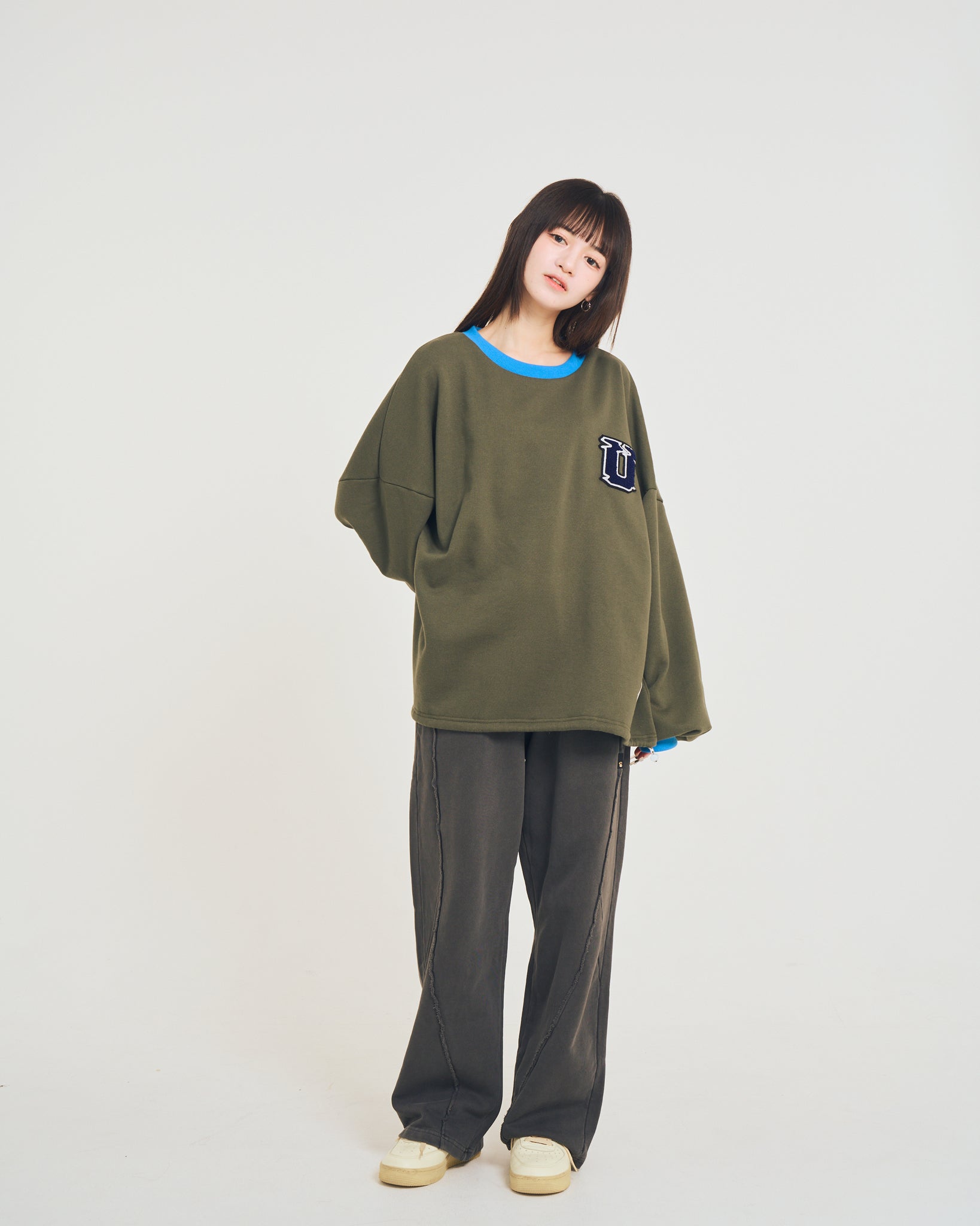 Wide easy sweat pants – Charcoal | EFFECTEN