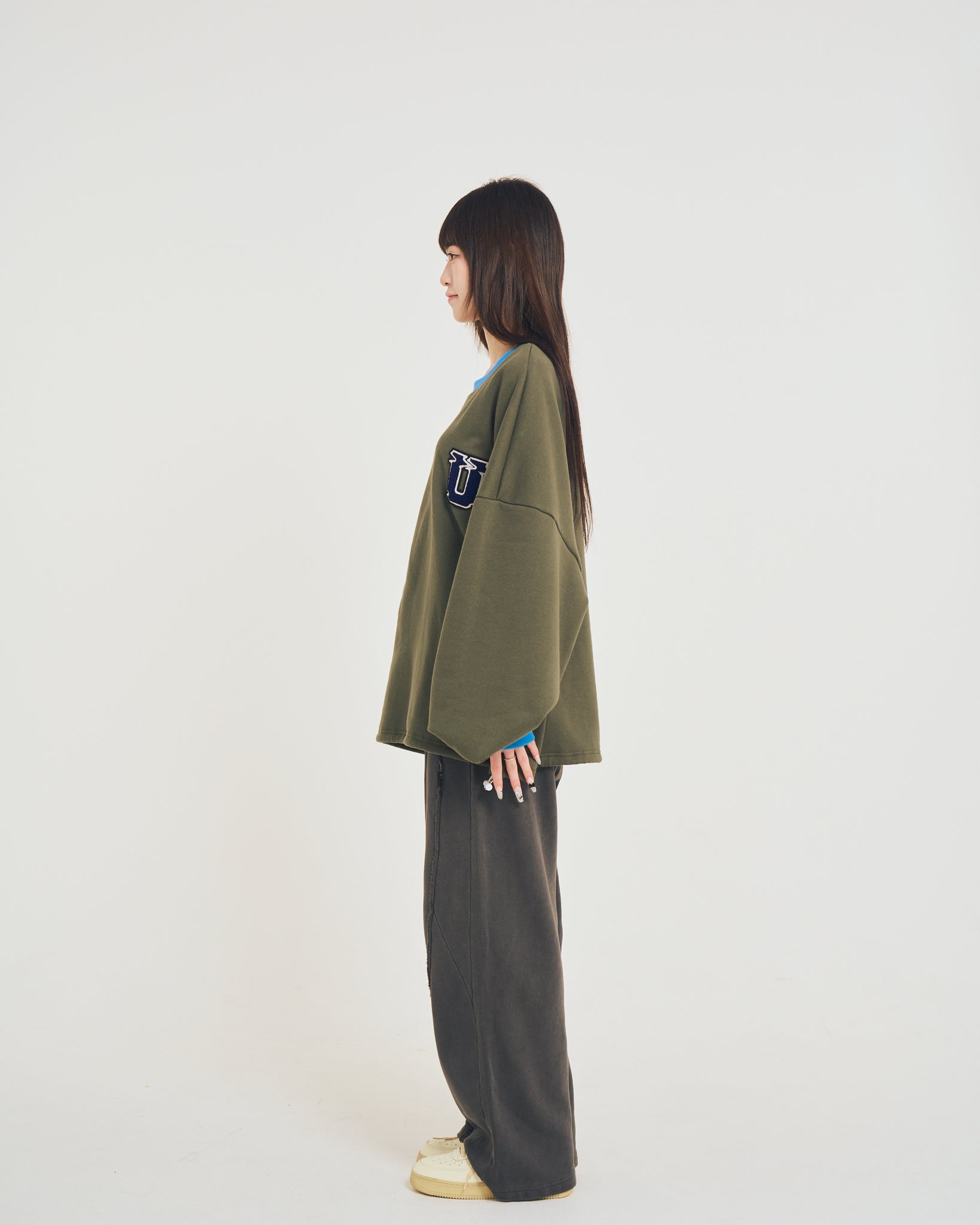 Wide easy sweat pants – Charcoal | EFFECTEN