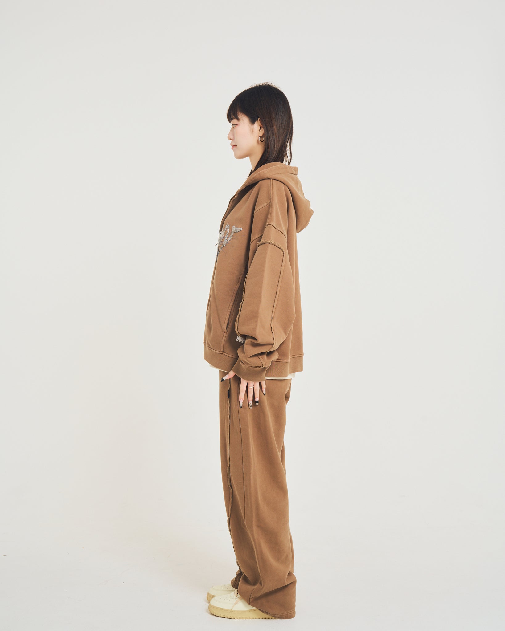 Wide easy sweat pants | Color_Camel | No_efsal-04_Camel【EFFECTEN_エフェクテン】【入荷予定アイテム・入荷連絡可能】