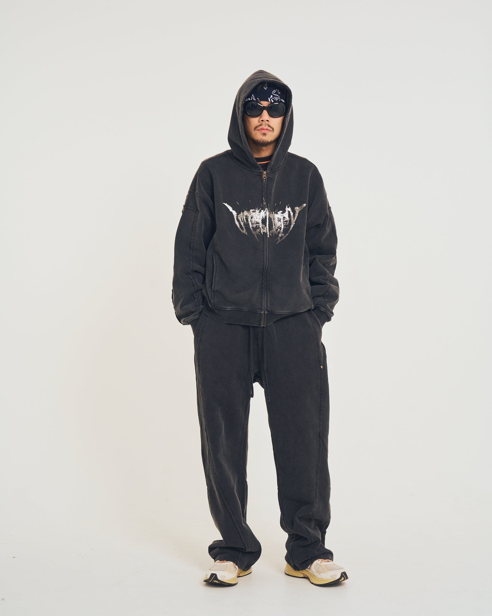 Wide easy sweat pants | Color_Black | No_efsal-04_Black【EFFECTEN_エフェクテン】【入荷予定アイテム・入荷連絡可能】