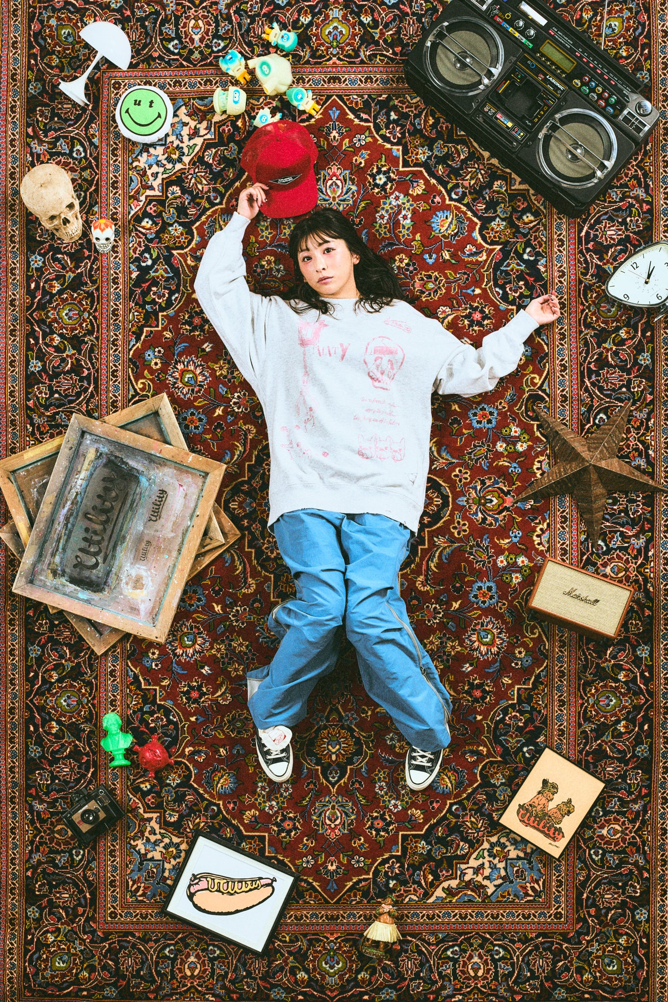 Salvage sweat shirts | Color_Ash | No_efsal-19_Ash【EFFECTEN_エフェクテン】【入荷予定アイテム・入荷連絡可能】