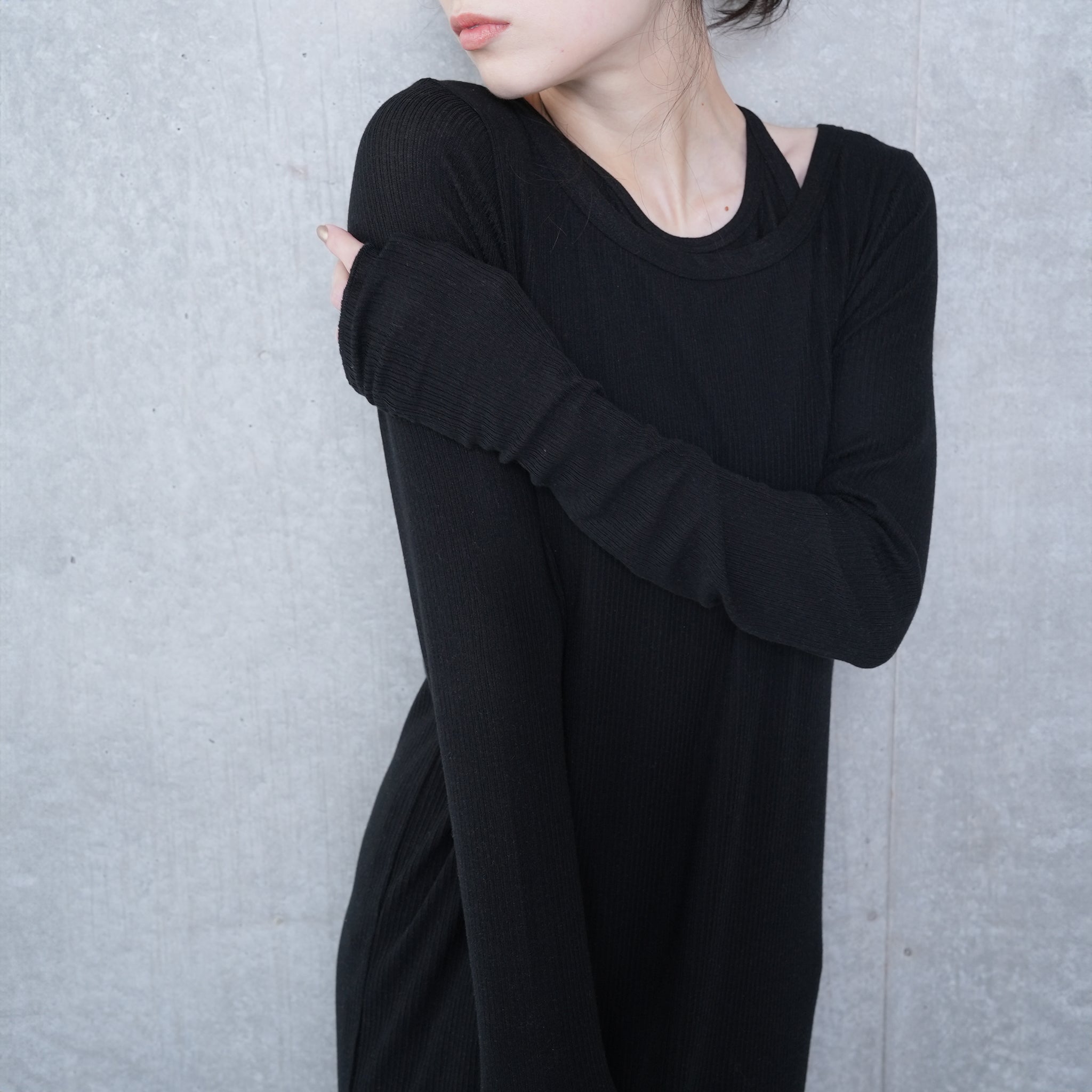 2PACK LS BOAT DRESS | Color_Black | No_252-413_black【CaRouseLamBRa_ケラウズランブラ】【入荷予定アイテム・入荷連絡可能】