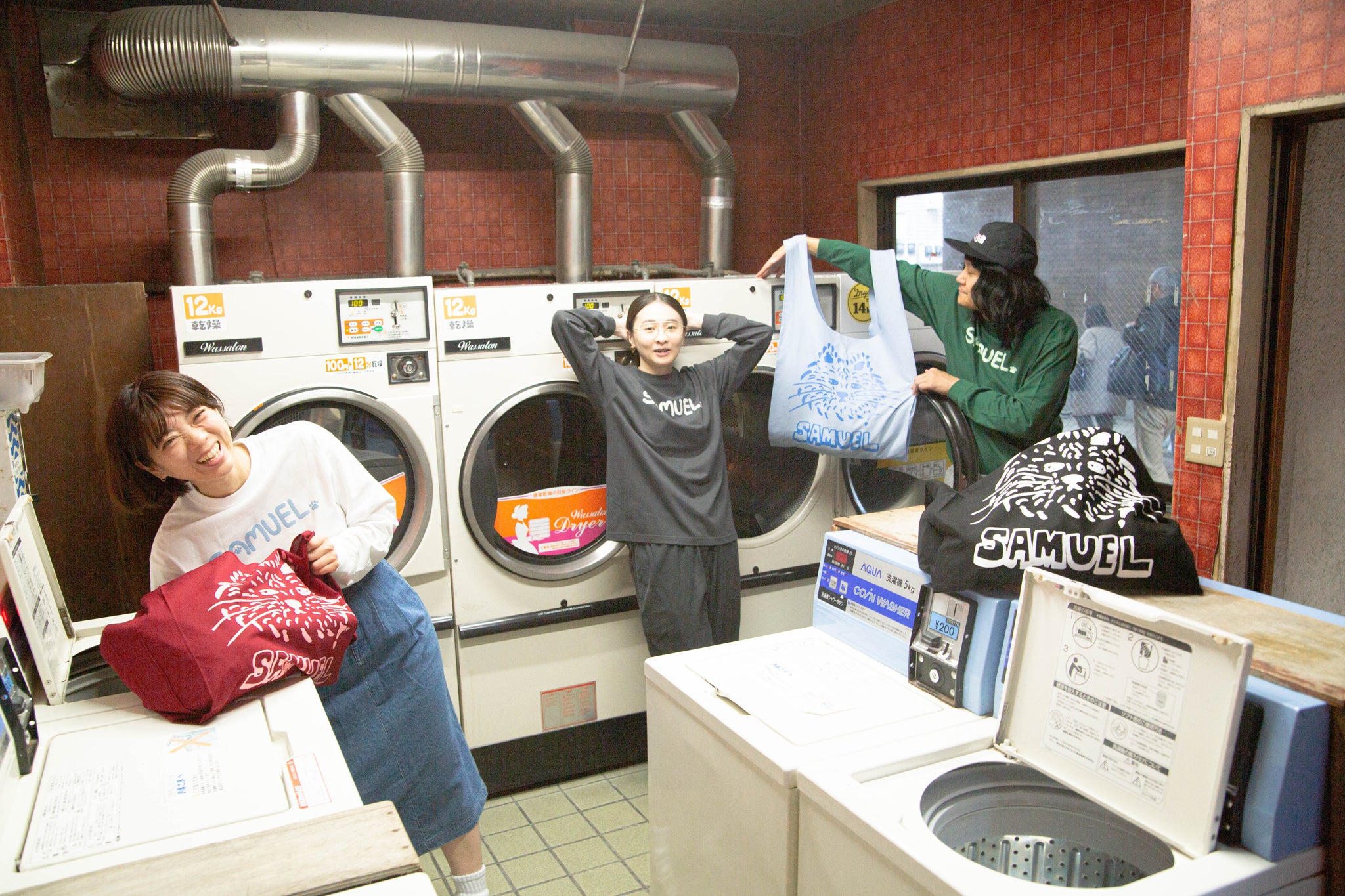 SAMUEL × SHIMAO MAHO CAT FACE MARCHE BAG | Color:SAX BLUE / WINE RED / BLACK | S-25AW-SM-004【SAMUEL_サミュエル】 【ネコポス選択可能】