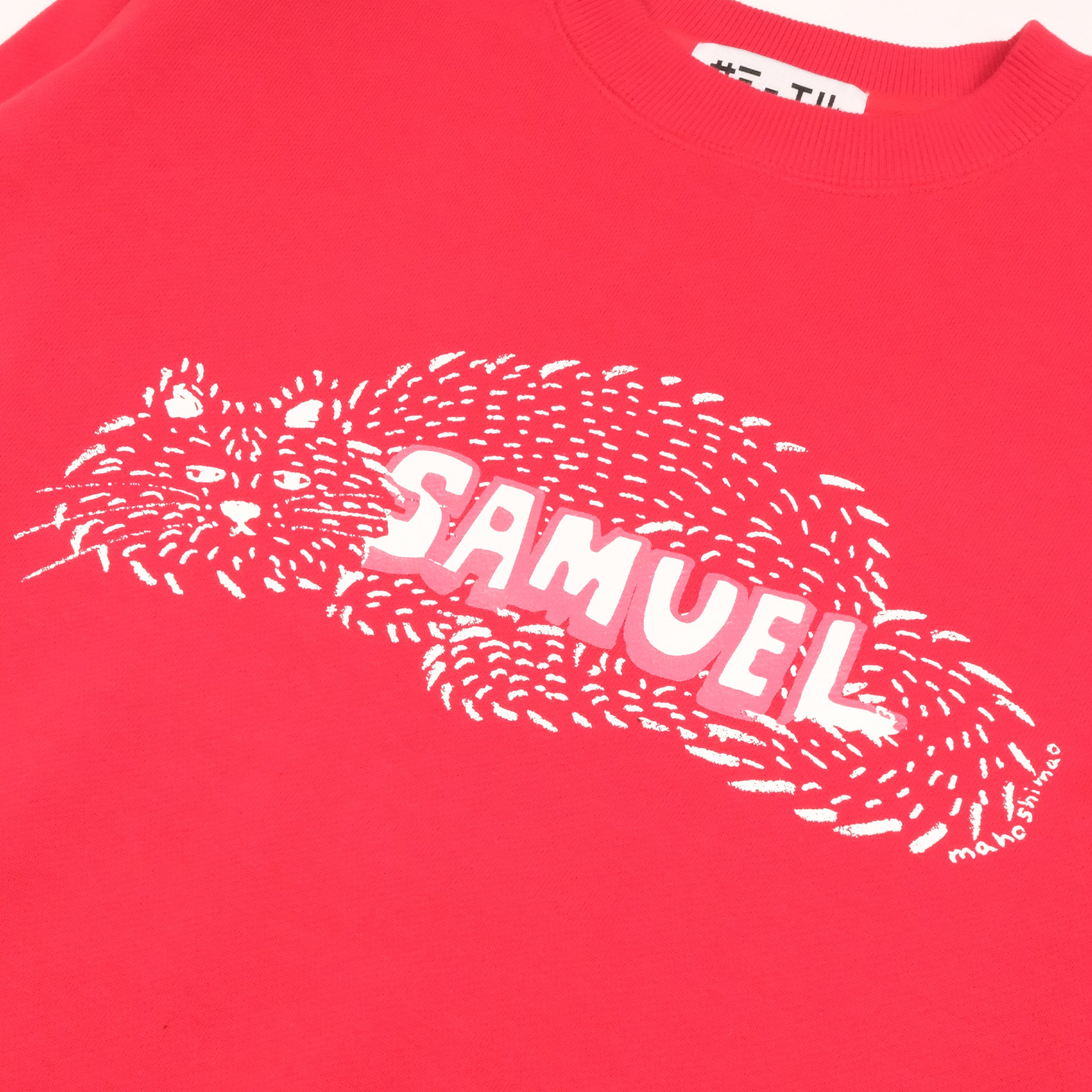 SAMUEL ×SHIMAO MAHO CAT LOGO CREWNECK SWEAT SHIRT | Color: Red S-25AW-SM-001【SAMUEL_サミュエル】