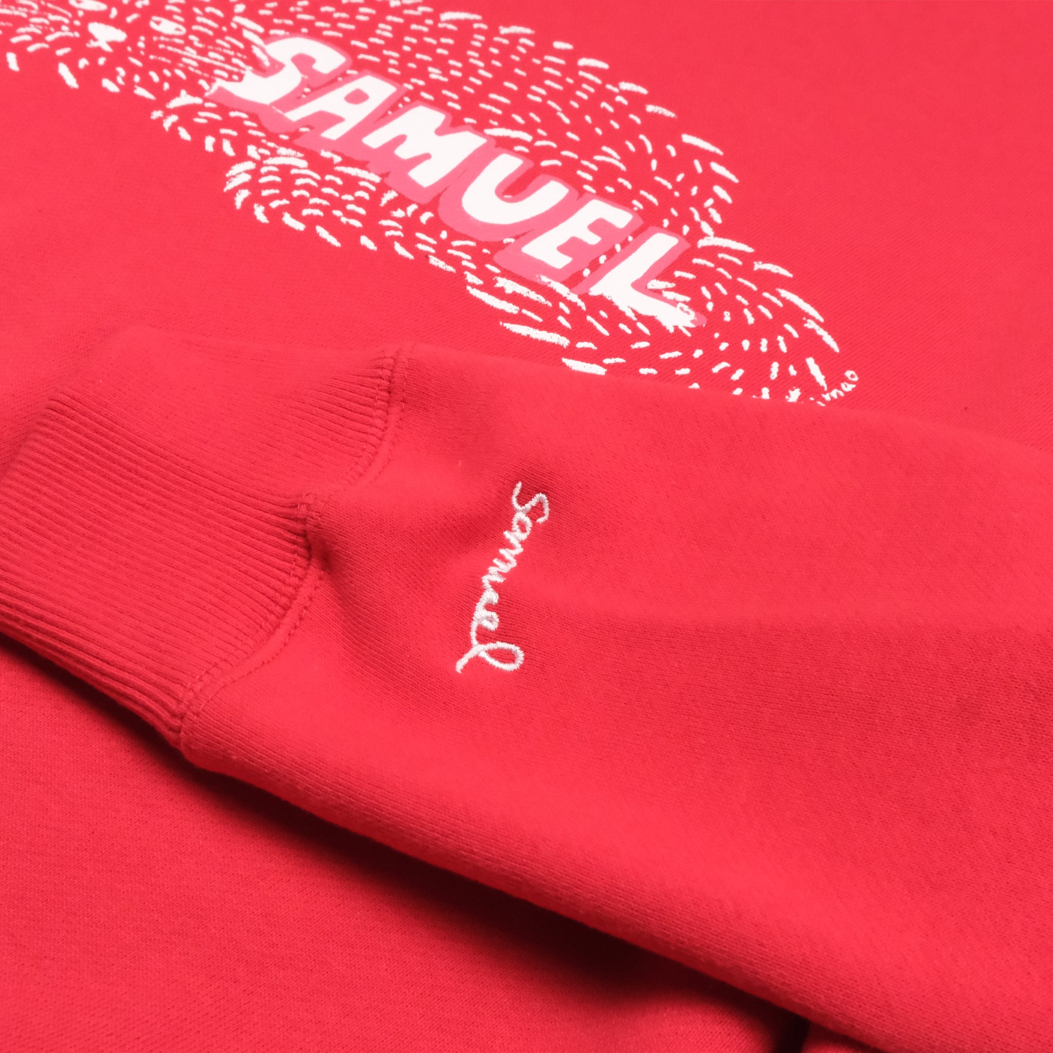 SAMUEL ×SHIMAO MAHO CAT LOGO CREWNECK SWEAT SHIRT | Color: Red S-25AW-SM-001【SAMUEL_サミュエル】