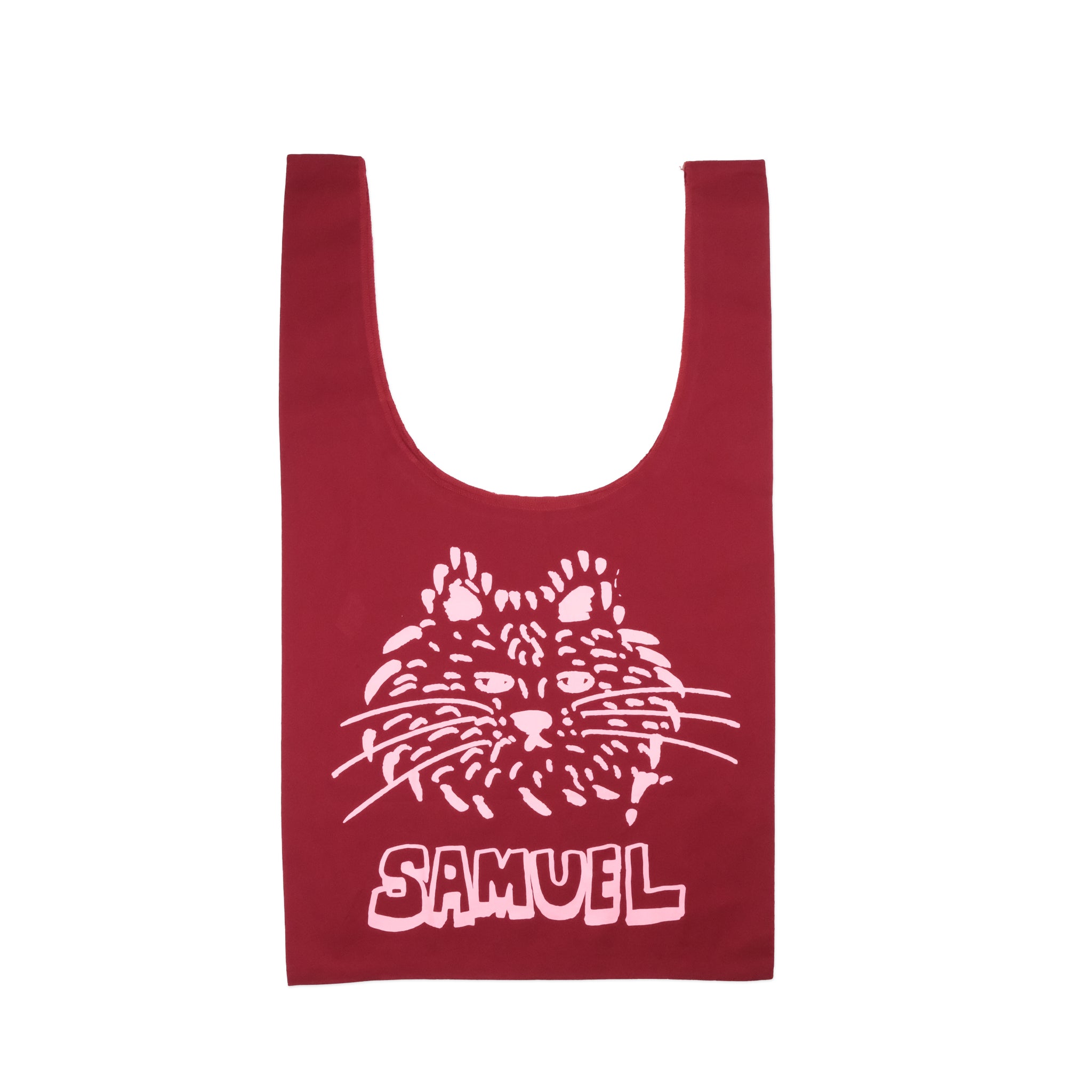 SAMUEL × SHIMAO MAHO CAT FACE MARCHE BAG | Color:SAX BLUE / WINE RED / BLACK | S-25AW-SM-004【SAMUEL_サミュエル】 【ネコポス選択可能】