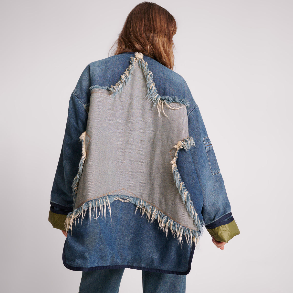 26513_MEMPHIS STAR | MEMPHIS LIGHT STAR DENIM WADDED JACKET | Color:MEMPHIS STAR【ONE TEASPOON_ワンティースプーン】