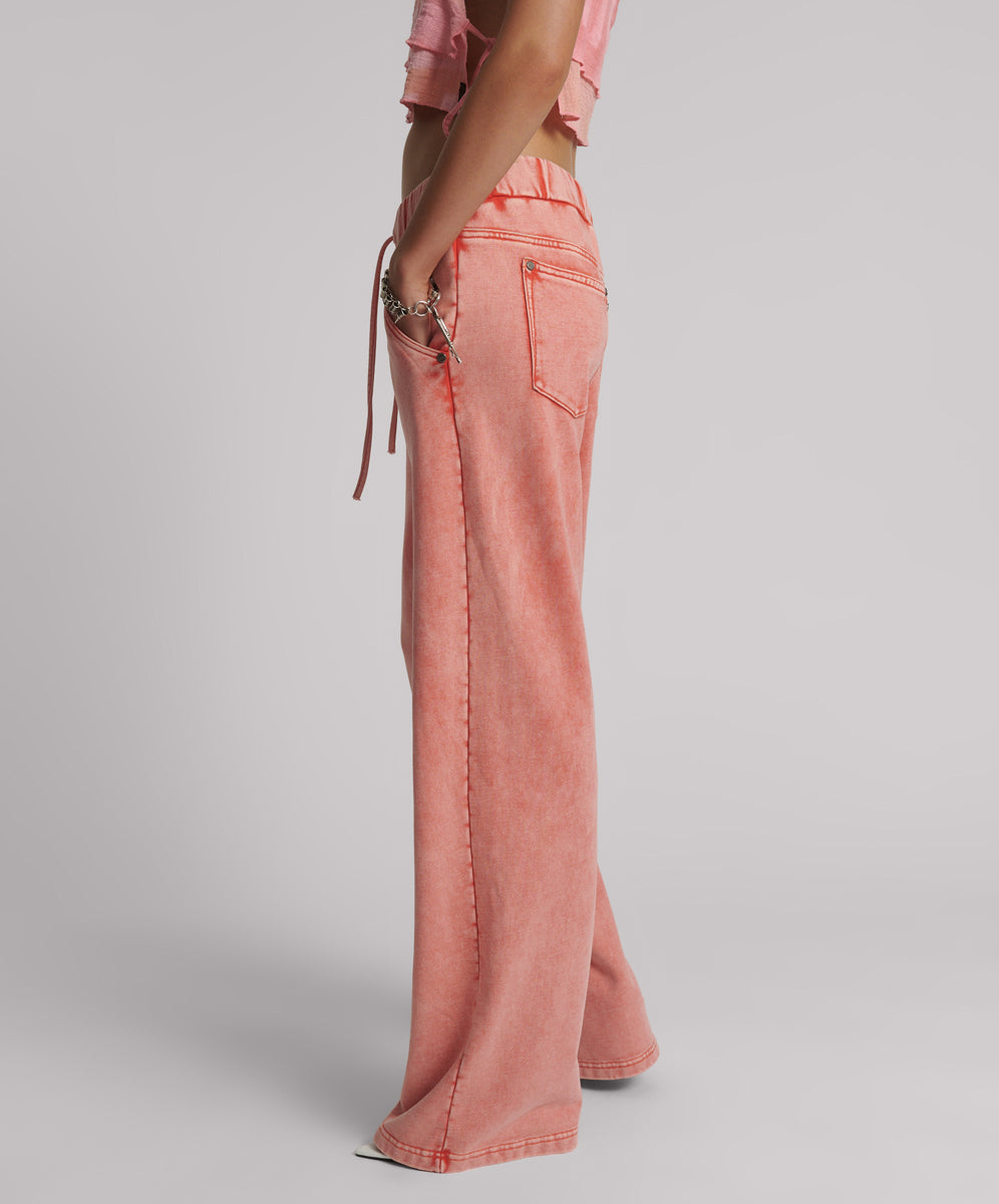 26815_HYPER CORAL | HYPER CORAL WIDE LEG SWEAT PANTS | Color:Hyper Coral【ONE TEASPOON_ワンティースプーン】