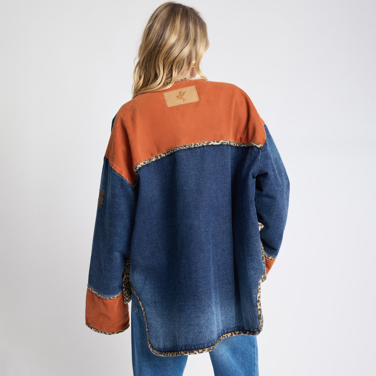 BANG BANG REVERSIBLE COLOUR BLOCKED DENIM WADDED JACKET | Color_Animal Blue Rust | No_27647_Animal Blue Rust【ONE TEASPOON_ワンティースプーン】【入荷予定アイテム・入荷連絡可能】