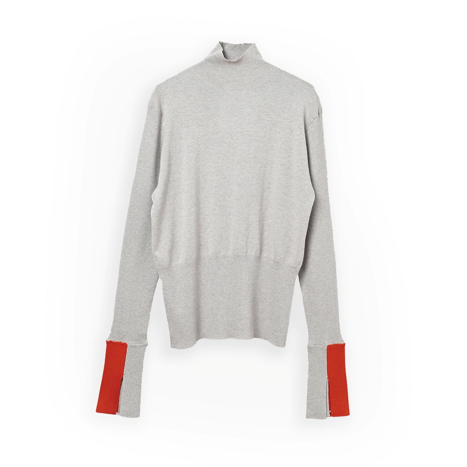 No:WHT24FKN4031_GRAY | Name:color block knit | Color:Gray【WHYTO_ホワイト】【入荷予定アイテム・入荷連絡可能】