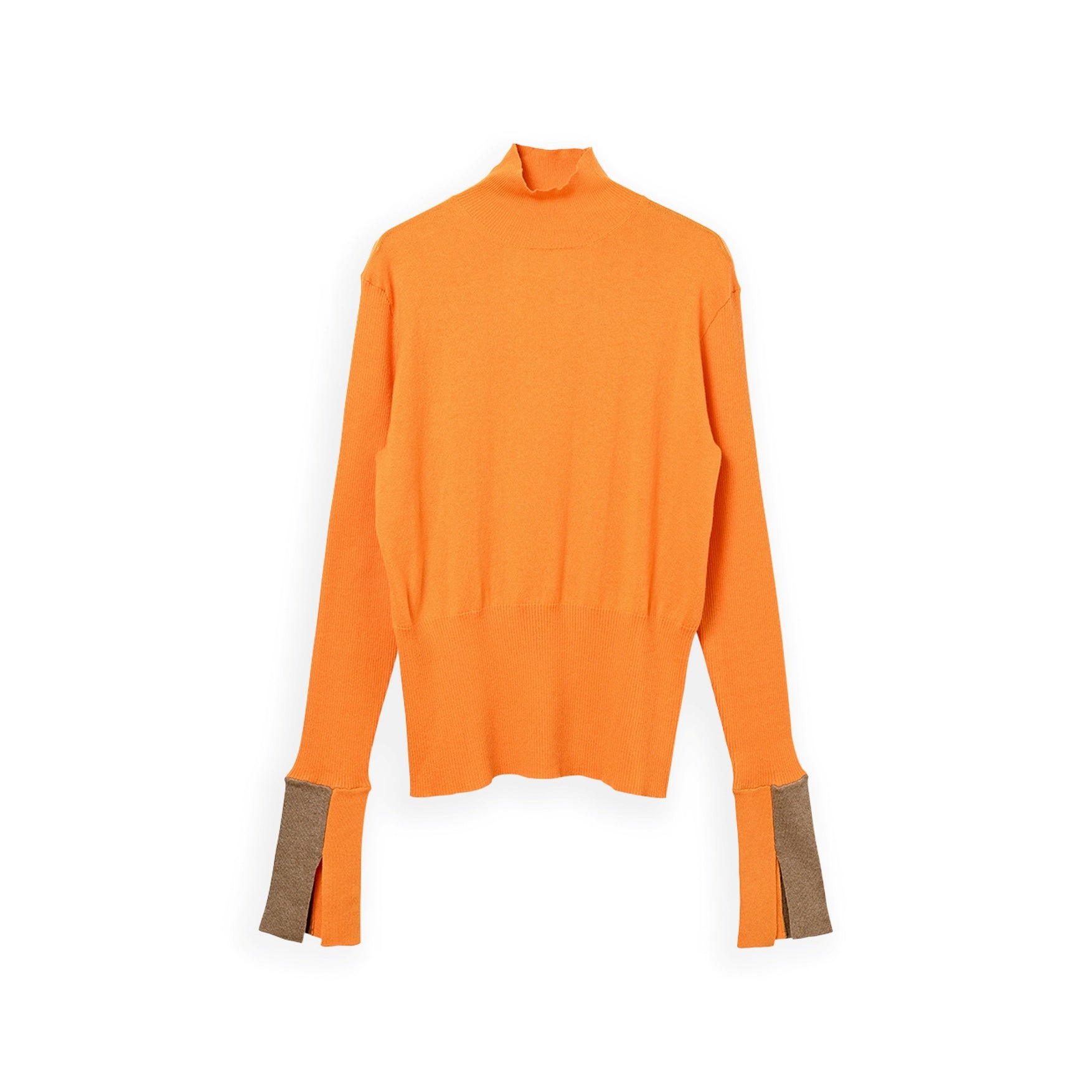 No:WHT24FKN4031_ORANGE | Name:color block knit | Color:Orange【WHYTO_ホワイト】【入荷予定アイテム・入荷連絡可能】