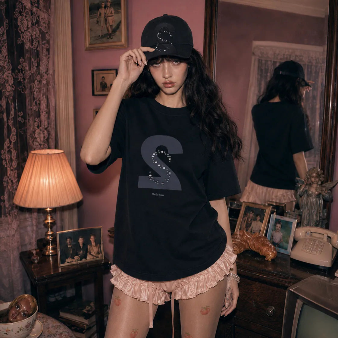 Seivson × (A)crypsis THE TRUE 2 COLLECTION Limited Cap - BLACK