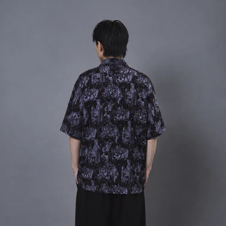 Seivson x (A)crypsis METAL GEM HAWAIIAN SHIRT - BLACK