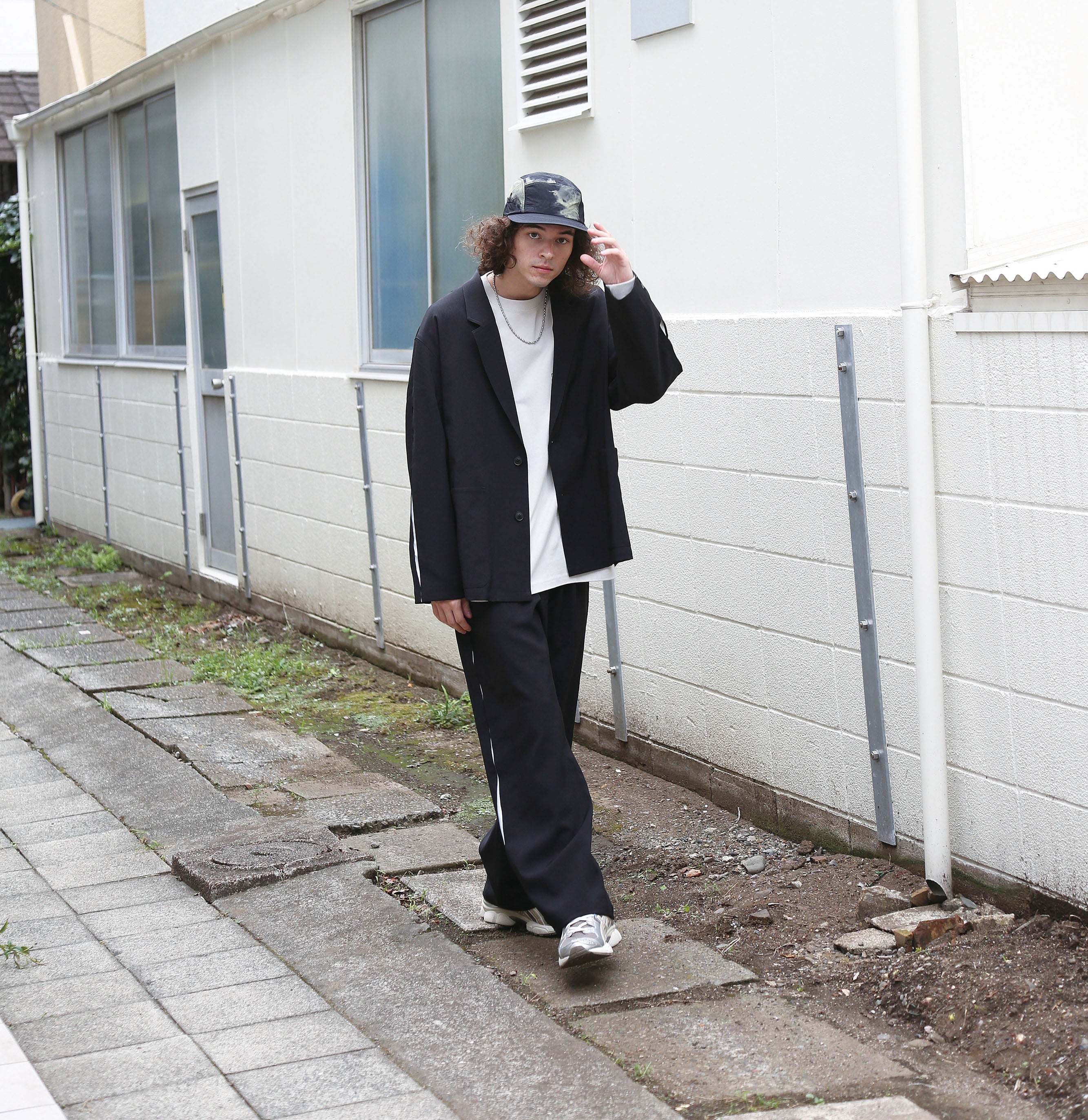 untrad pants | Color_Black-White | No_901t-1902_Black-White【QUOLT_クオルト】