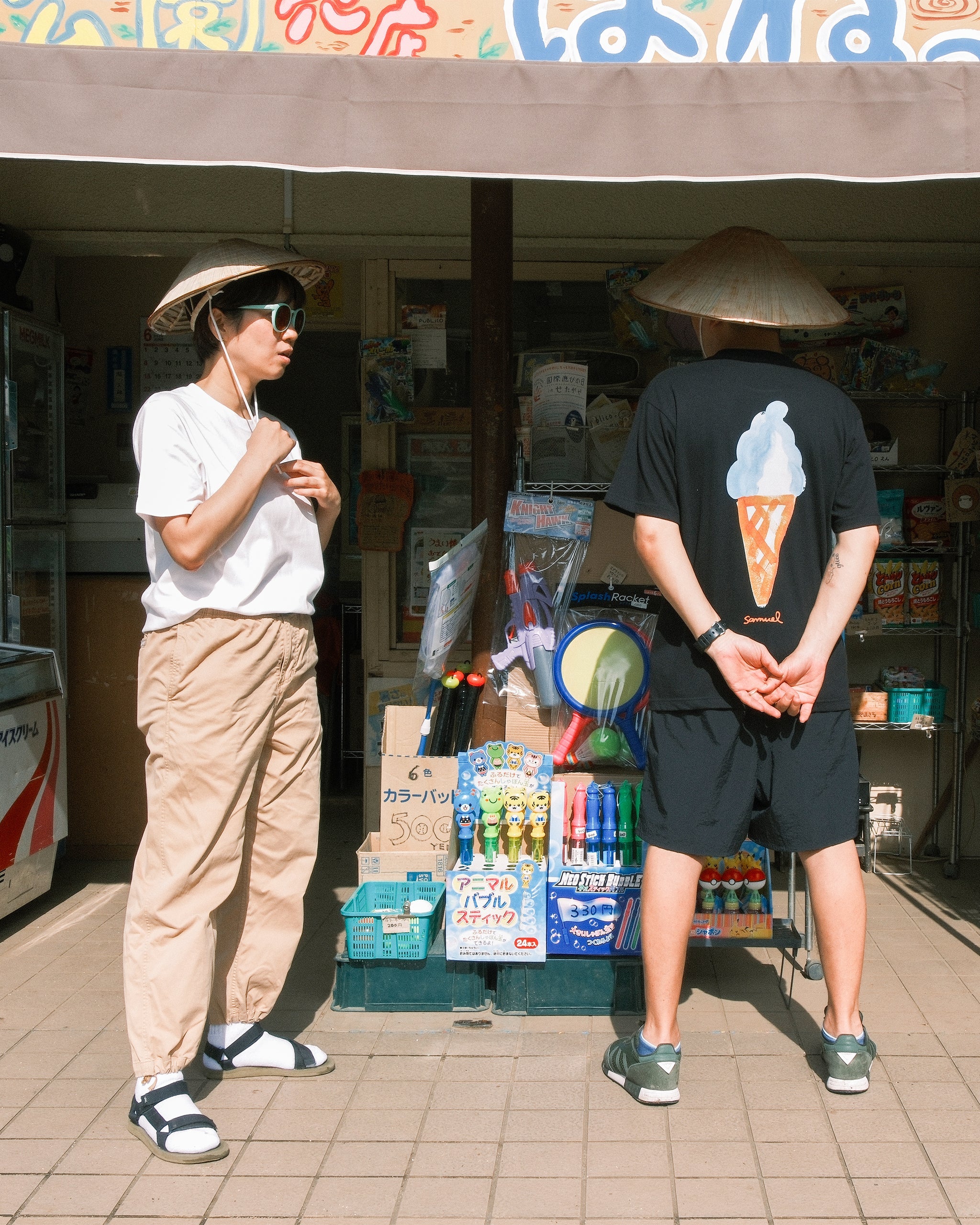 SAMUEL × SHIMAO MAHO ICECREAM S/S TEE | Color:Black | S-25SS-SS-013【SAMUEL_サミュエル】 【ネコポス選択可能】