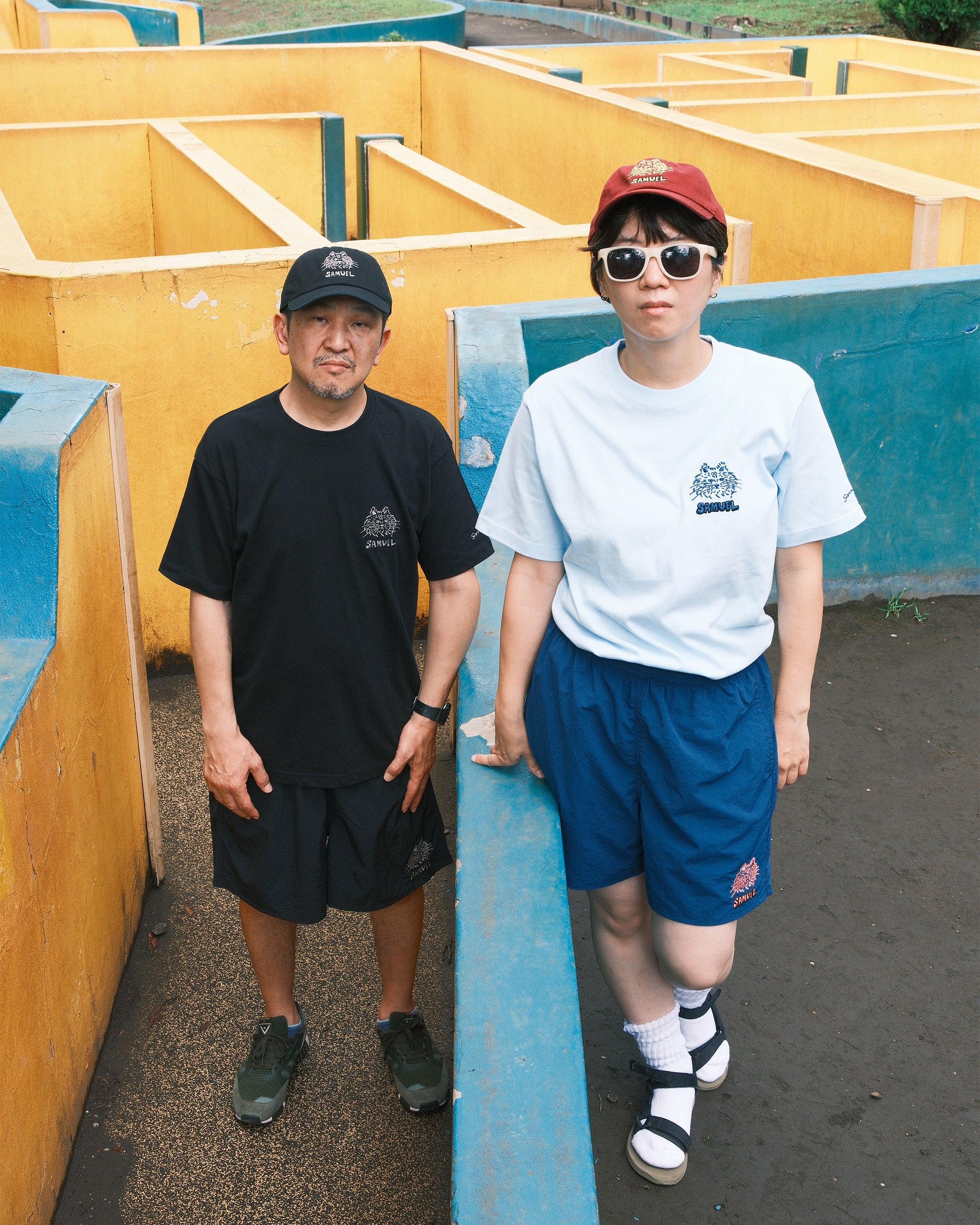SAMUEL × SHIMAO MAHO CAT FACE CAP | Color:Black/Burgundy/Lime Green/Beige | S-25ss-H-003【SAMUEL_サミュエル】