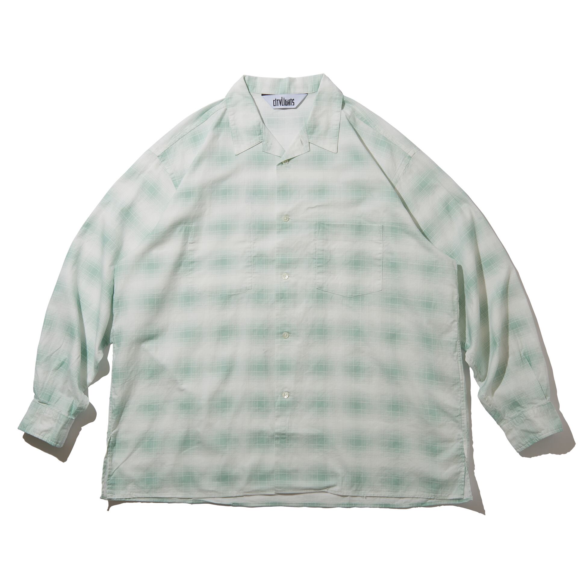 Name:DULL COLLAR SHIRT | Color:Sage Ombre | Size:Regular/Tall 【CITYLIGHTS PRODUCTS_シティライツプロダクツ】