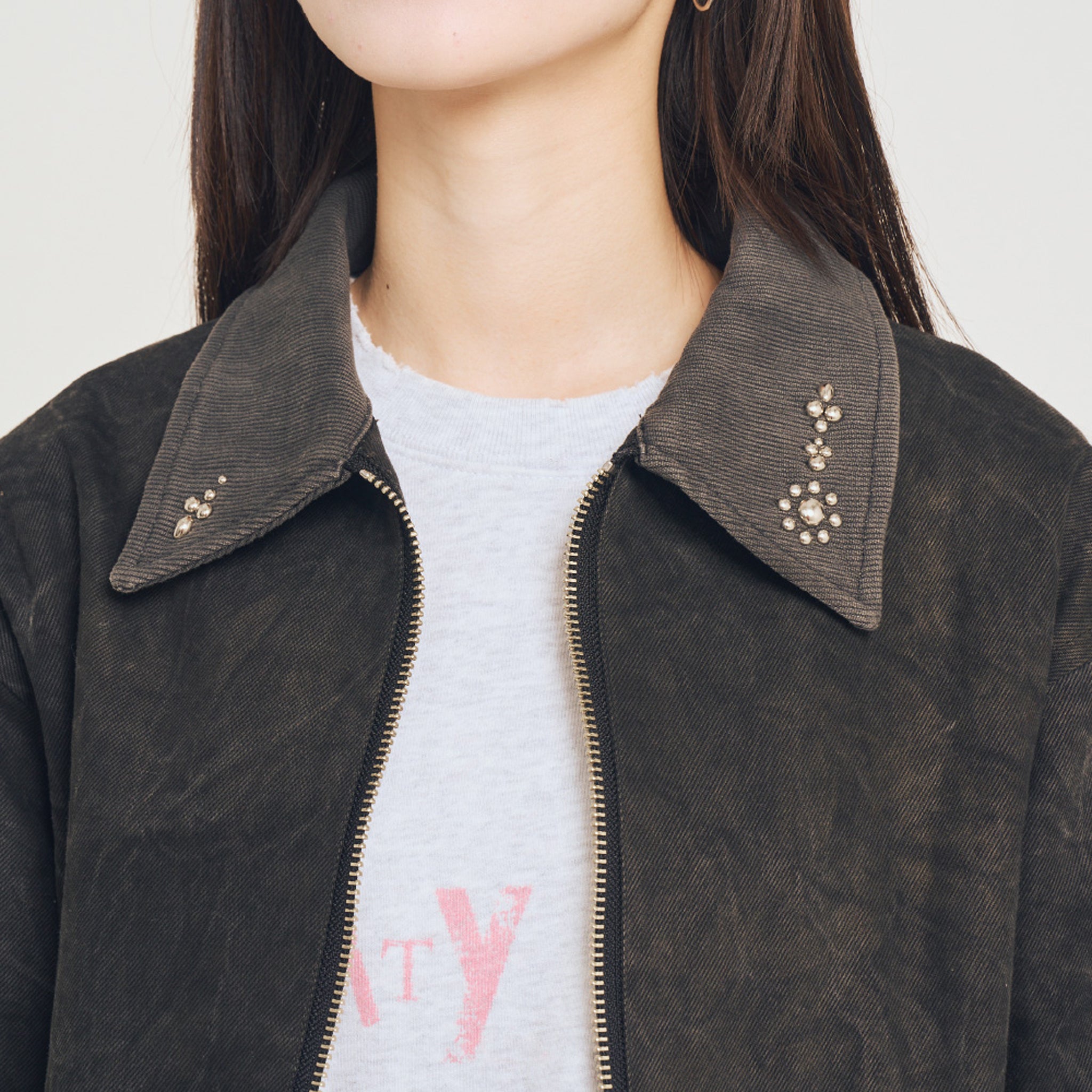 Studs work jacket – Black | EFFECTEN