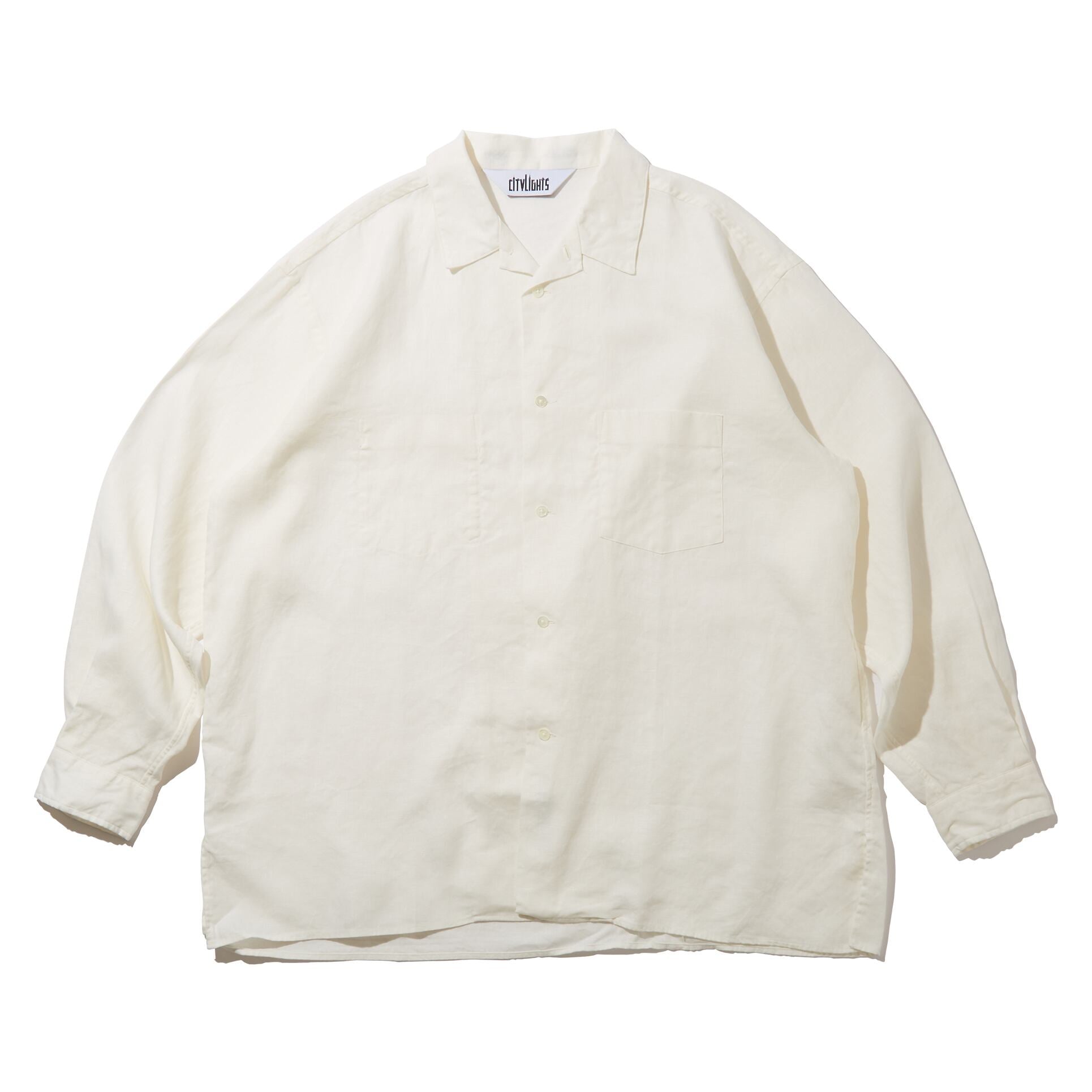 Name:DULL COLLAR SHIRT | Color:White Linen | Size:Regular/Tall 【CITYLIGHTS PRODUCTS_シティライツプロダクツ】