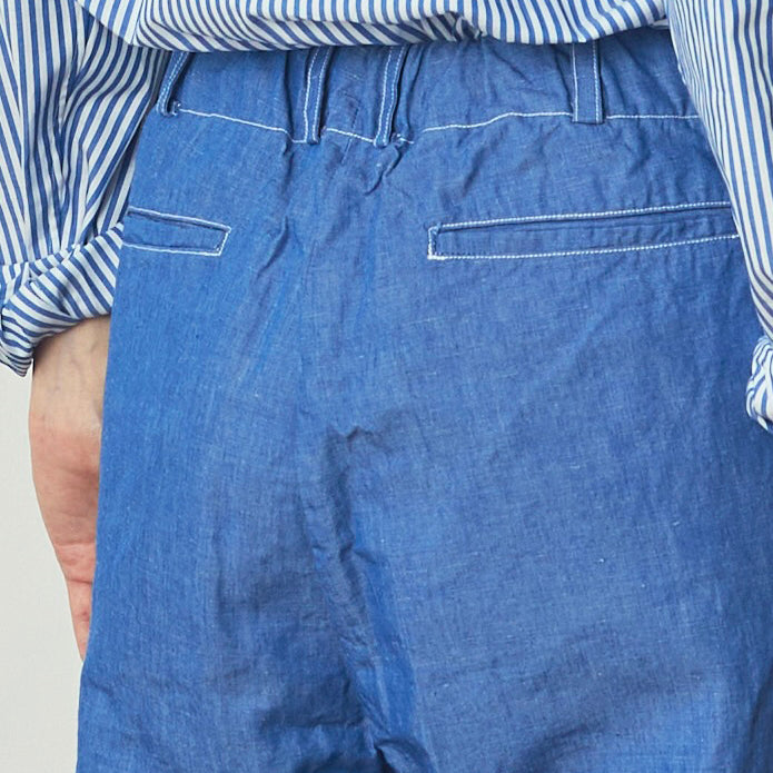 BAGS EASY WIDE PANTS-CHAMBRAY – Blue | BE-02_Blue｜CATTA SHIRTS
