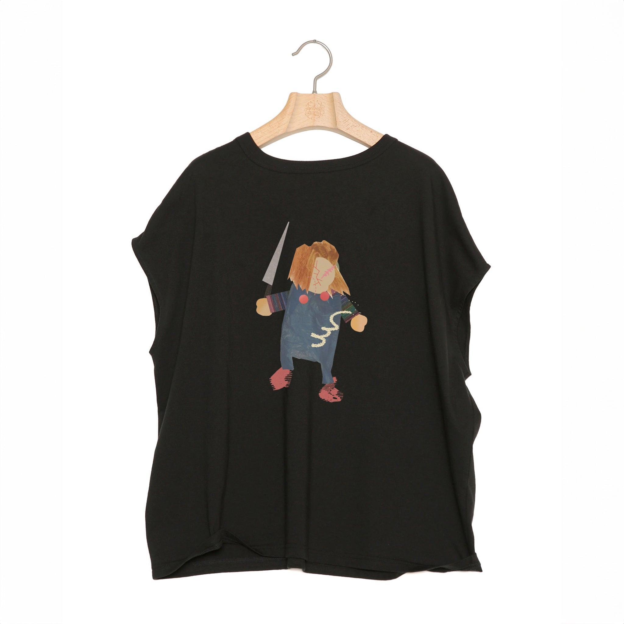No:bsd24SS-19HB | Name:UnKnown Tee/The Doll | Color:Black【BEDSIDEDRAMA_ベッドサイドドラマ】