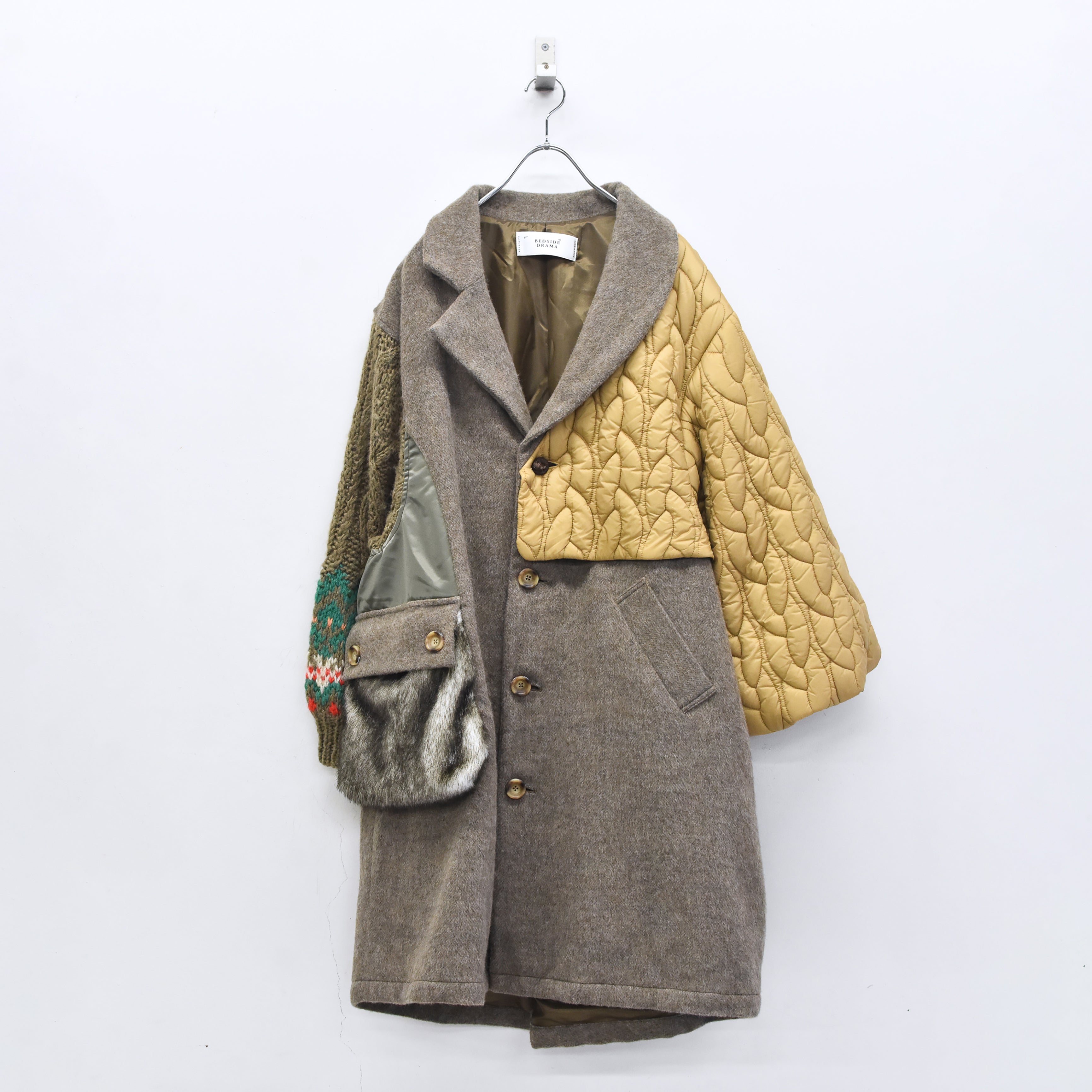 OOPARTS Mix Gawn Coat | Color_Beige | No_bsd25aw-01_beige【BEDSIDEDRAMA_ベッドサイドドラマ】【入荷予定アイテム・入荷連絡可能】