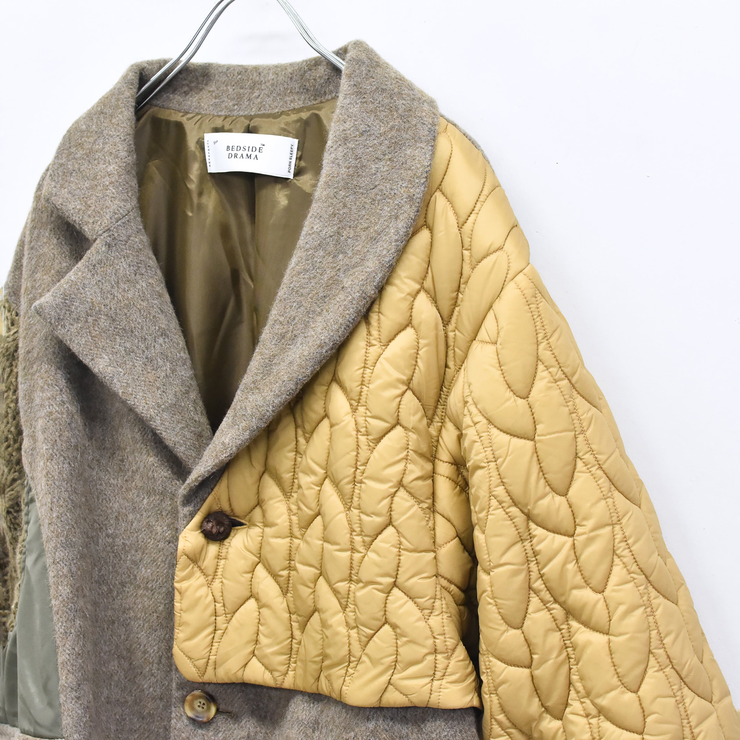 OOPARTS Mix Gawn Coat | Color_Beige | No_bsd25aw-01_beige【BEDSIDEDRAMA_ベッドサイドドラマ】【入荷予定アイテム・入荷連絡可能】