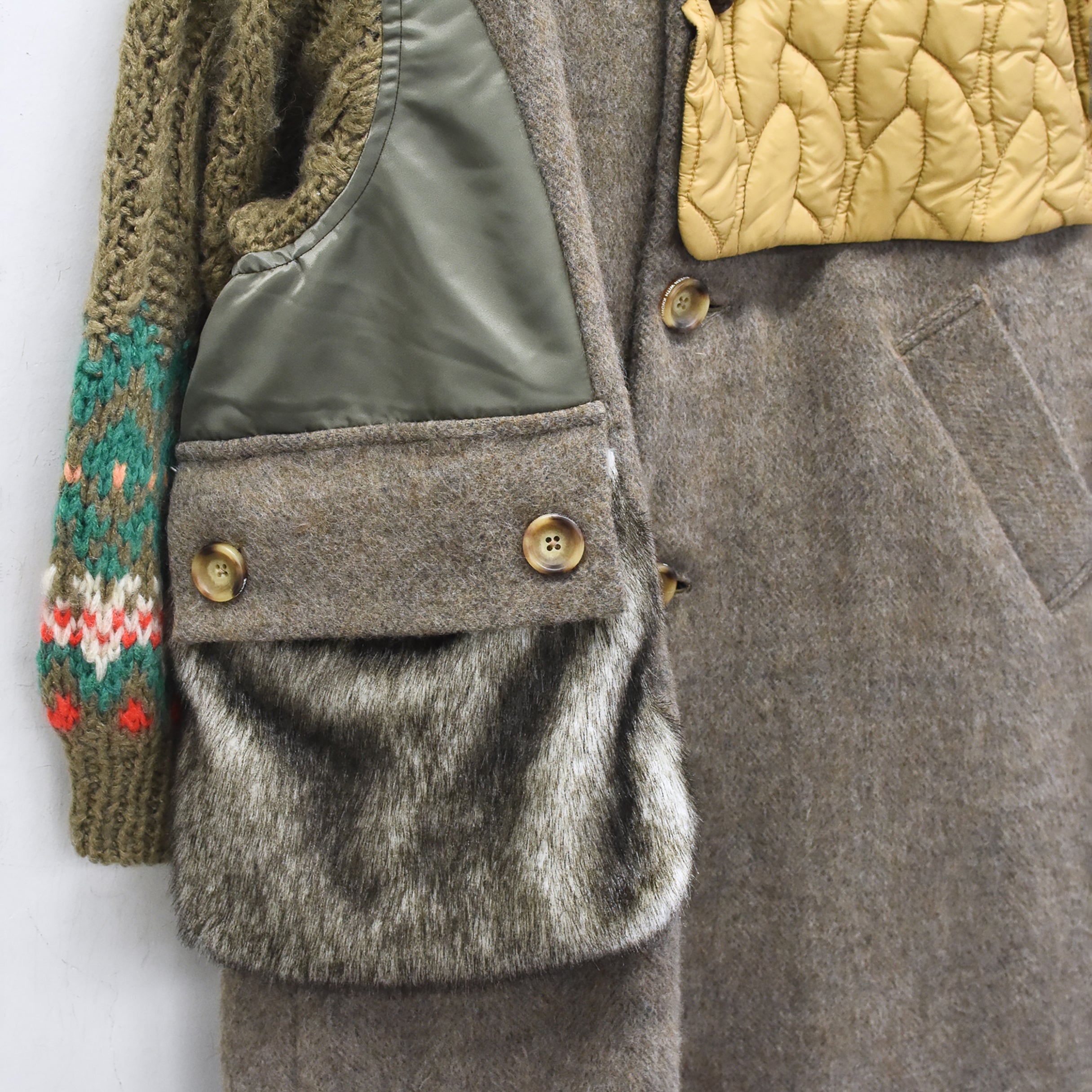 OOPARTS Mix Gawn Coat | Color_Beige | No_bsd25aw-01_beige【BEDSIDEDRAMA_ベッドサイドドラマ】【入荷予定アイテム・入荷連絡可能】