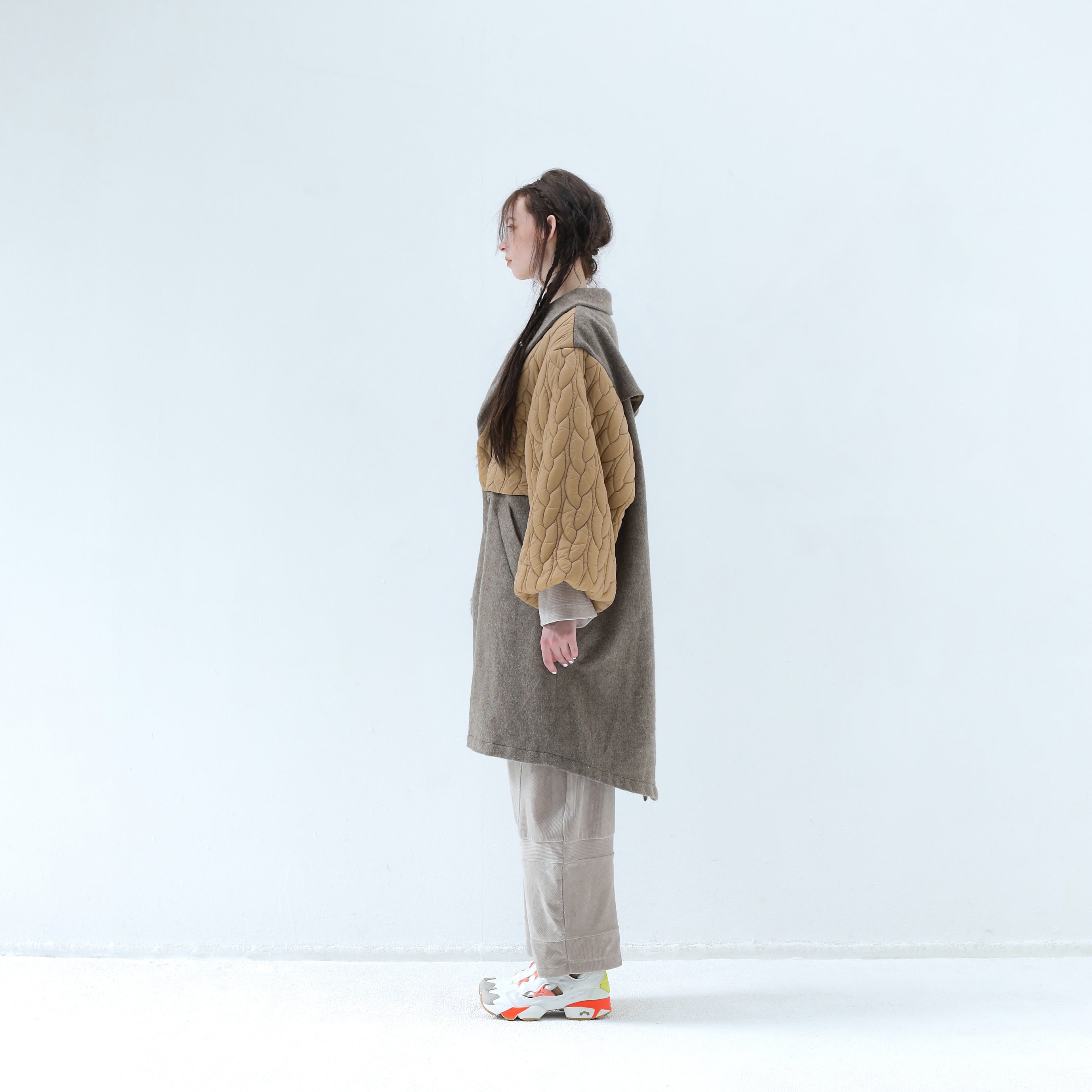 OOPARTS Mix Gawn Coat | Color_Beige | No_bsd25aw-01_beige【BEDSIDEDRAMA_ベッドサイドドラマ】【入荷予定アイテム・入荷連絡可能】